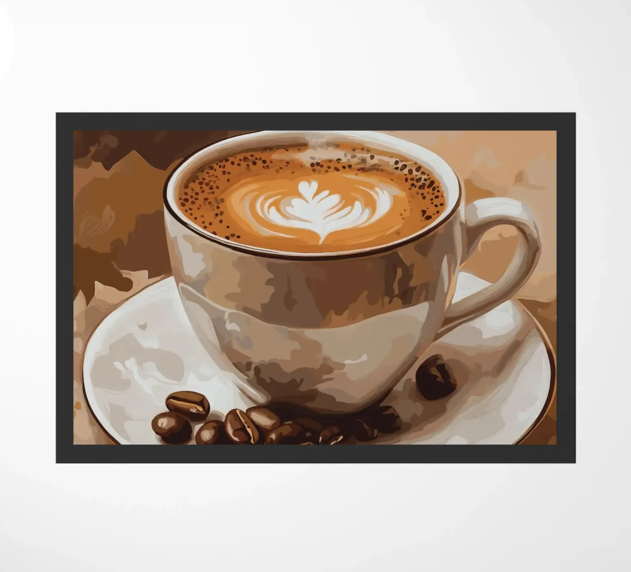 Latte art in un morbido color caffè zerbino da pixelbull - medieval art and more