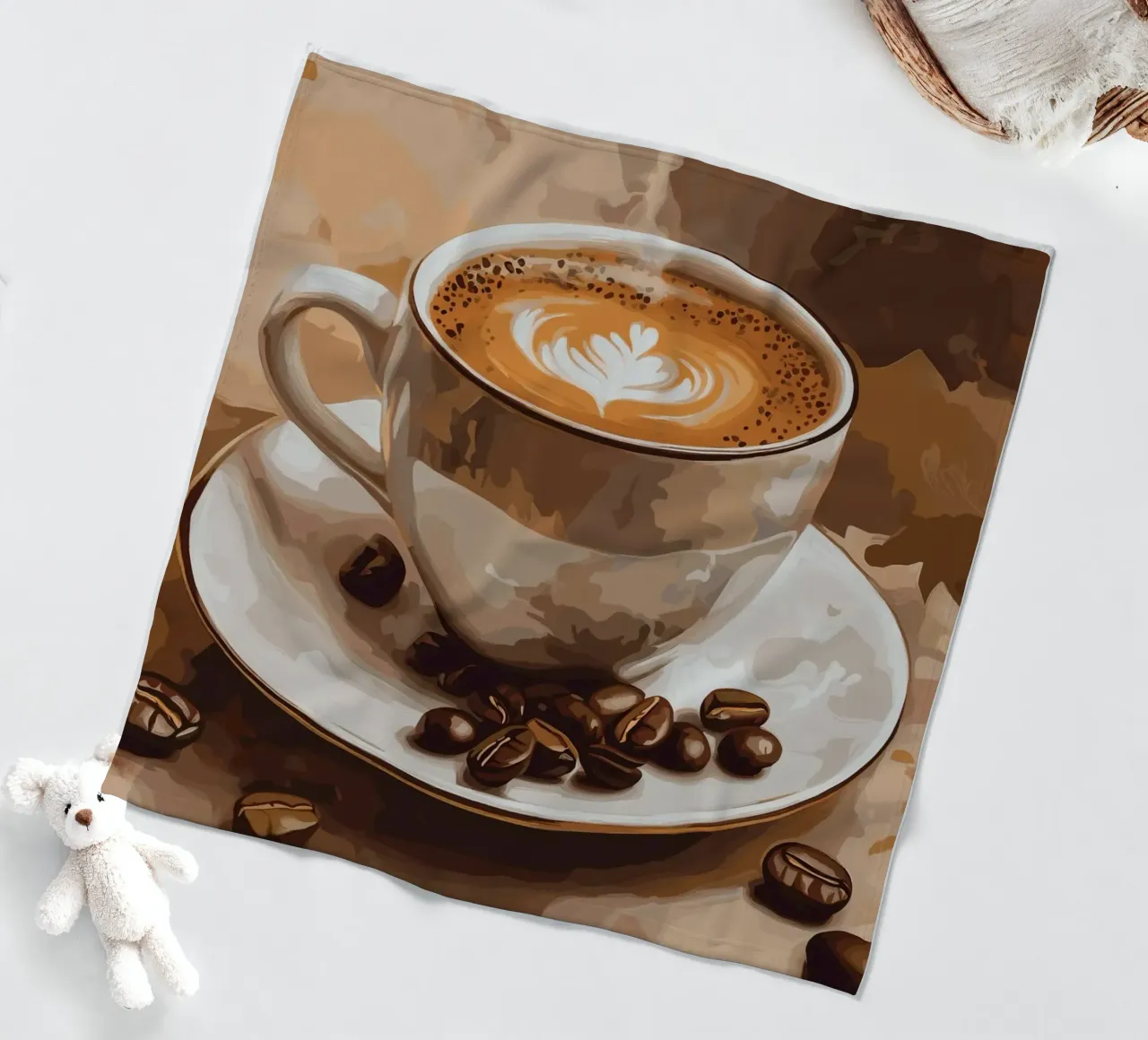 Latte art in un morbido color caffè coperta in pile da pixelbull - medieval art and more