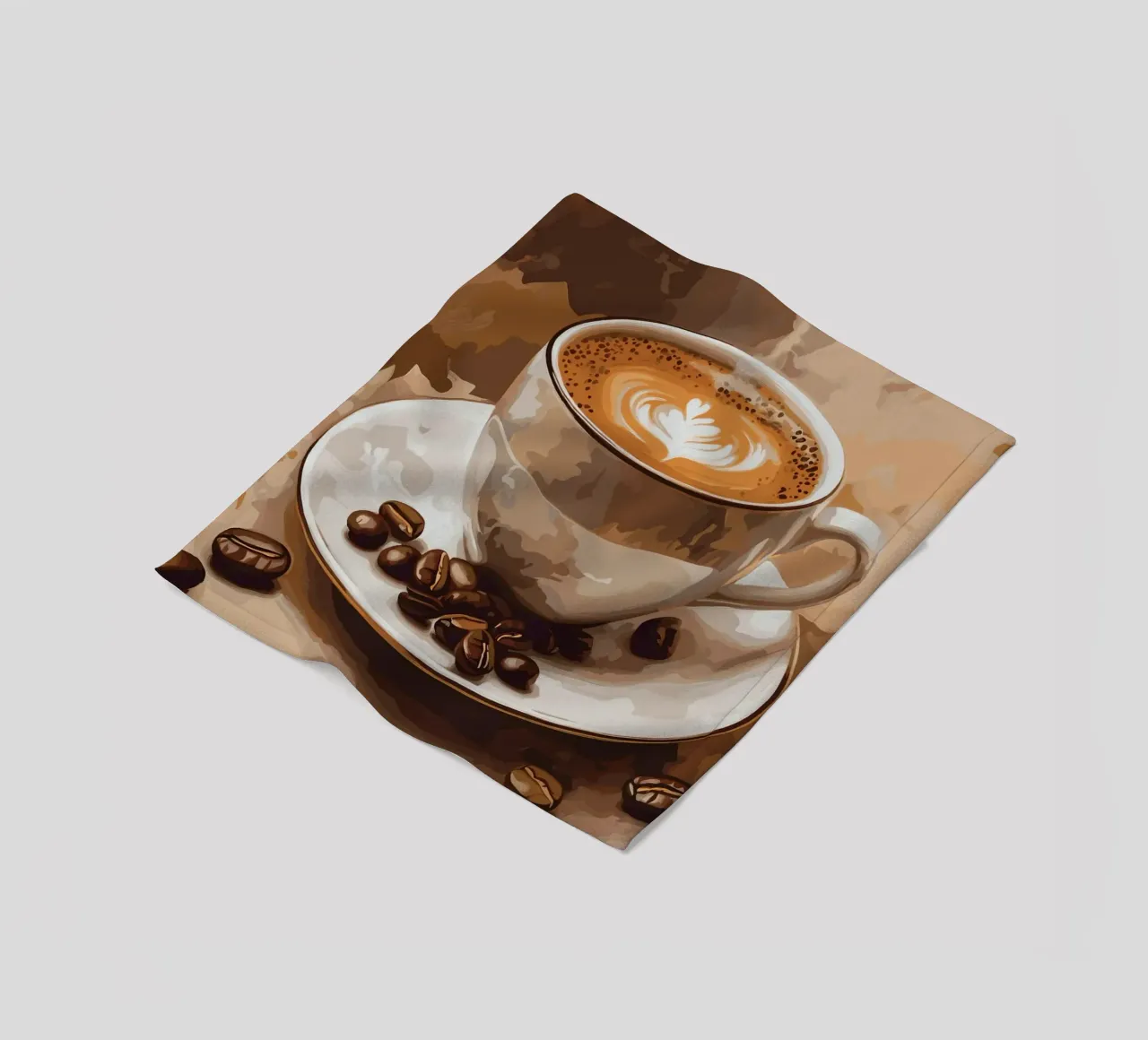 Latte art in un morbido color caffè coperta in pile da pixelbull - medieval art and more