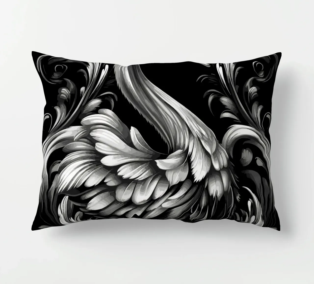 Cigno reale in stile barocco cuscino da pixelbull - medieval art and more
