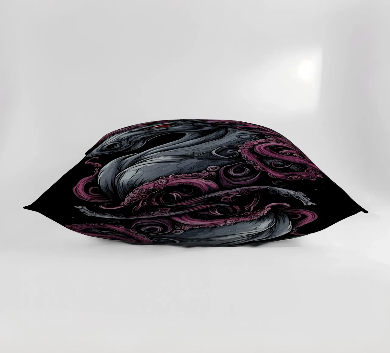 Dark unicorn with tentacled mane decorative cushion by pixelbull - medieval art and more