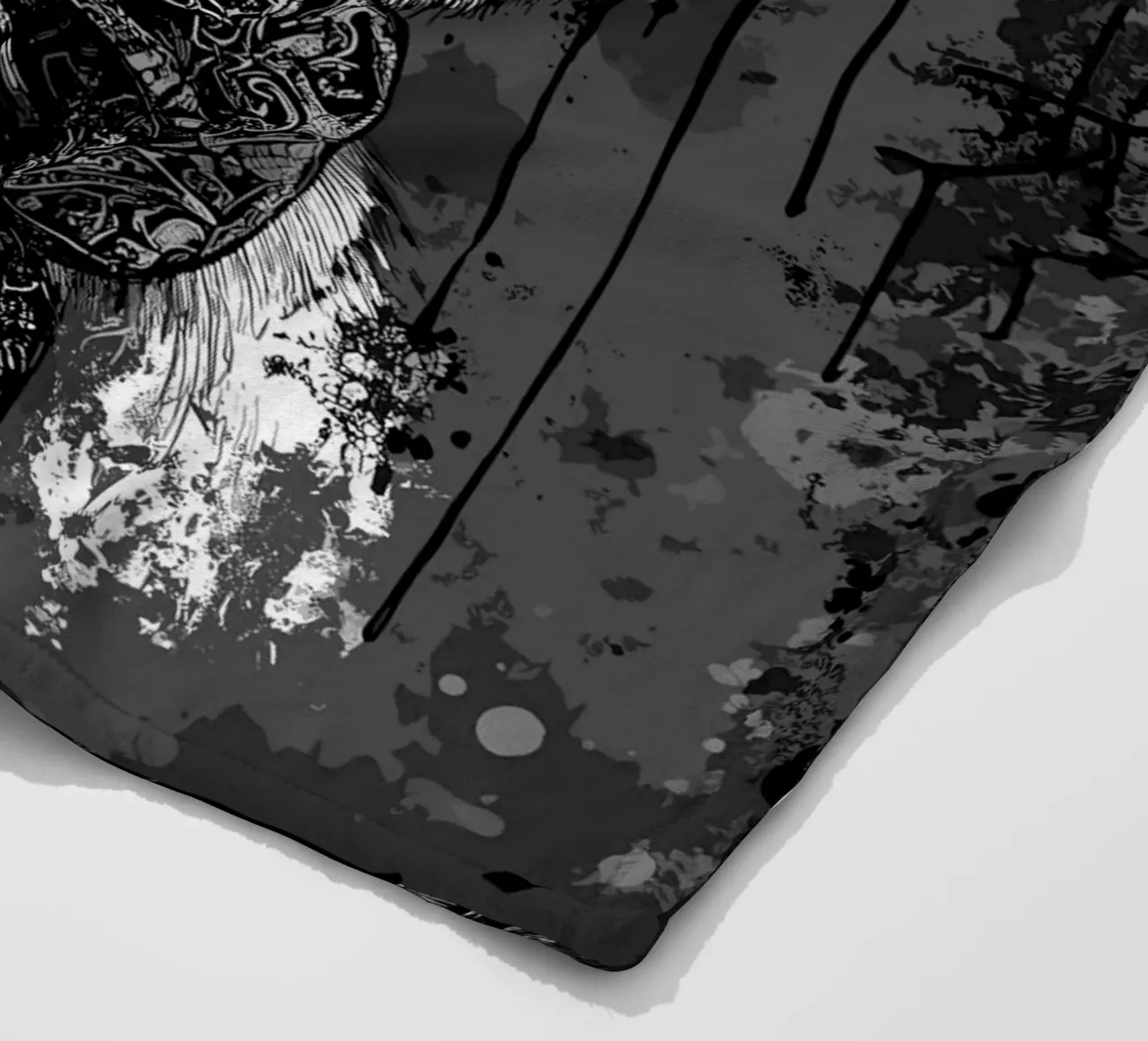 Panda gotico con corna e papillon coperta in pile da pixelbull - medieval art and more