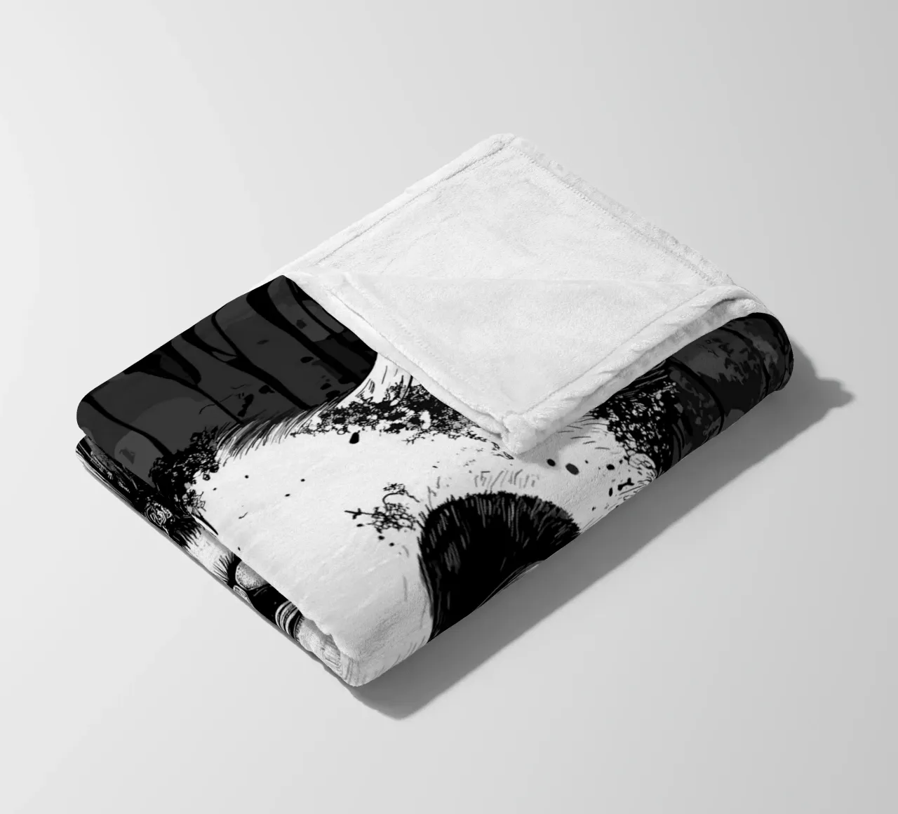 Panda gotico con corna e papillon coperta in pile da pixelbull - medieval art and more
