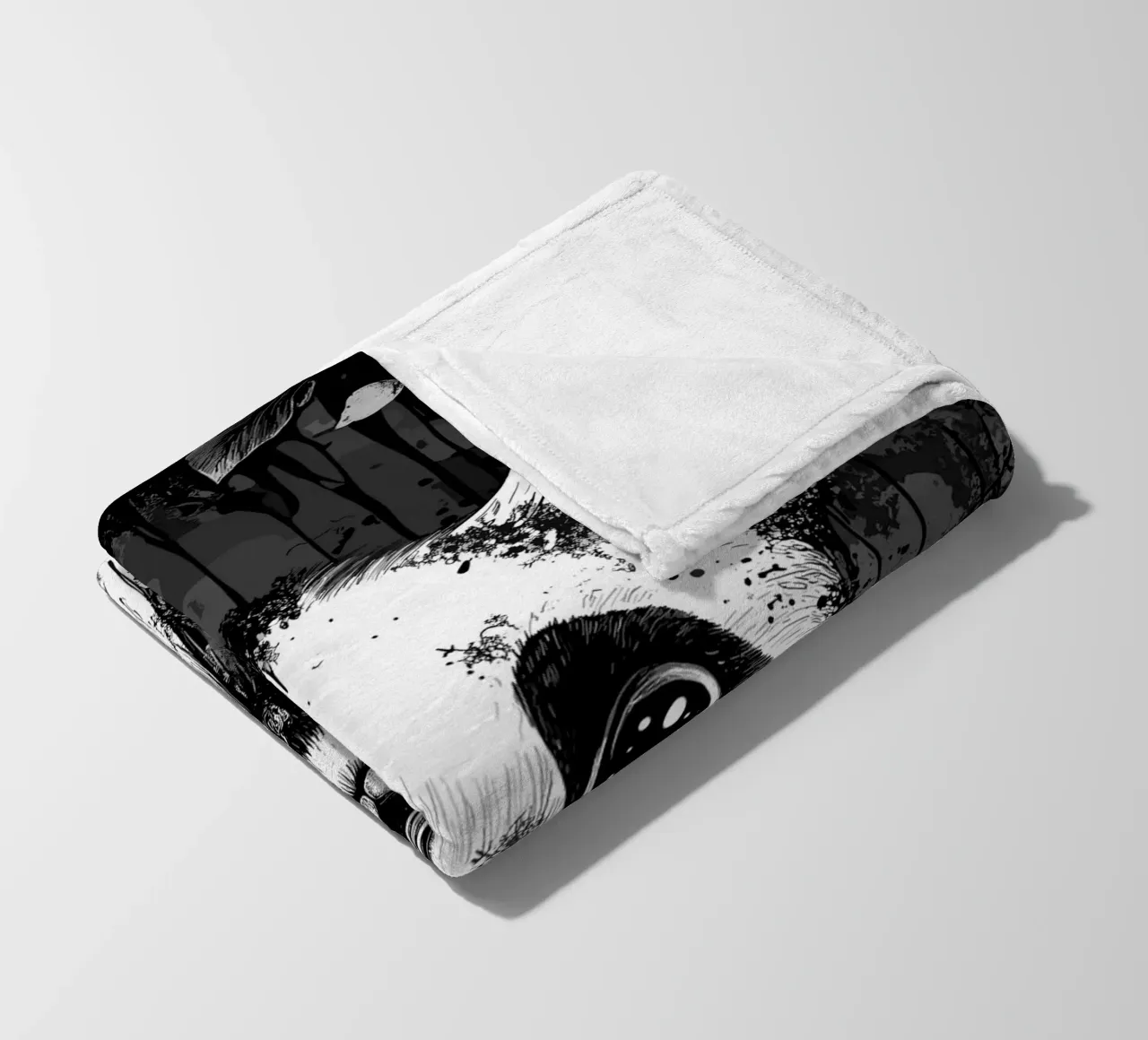 Panda gotico con corna e papillon coperta in pile da pixelbull - medieval art and more