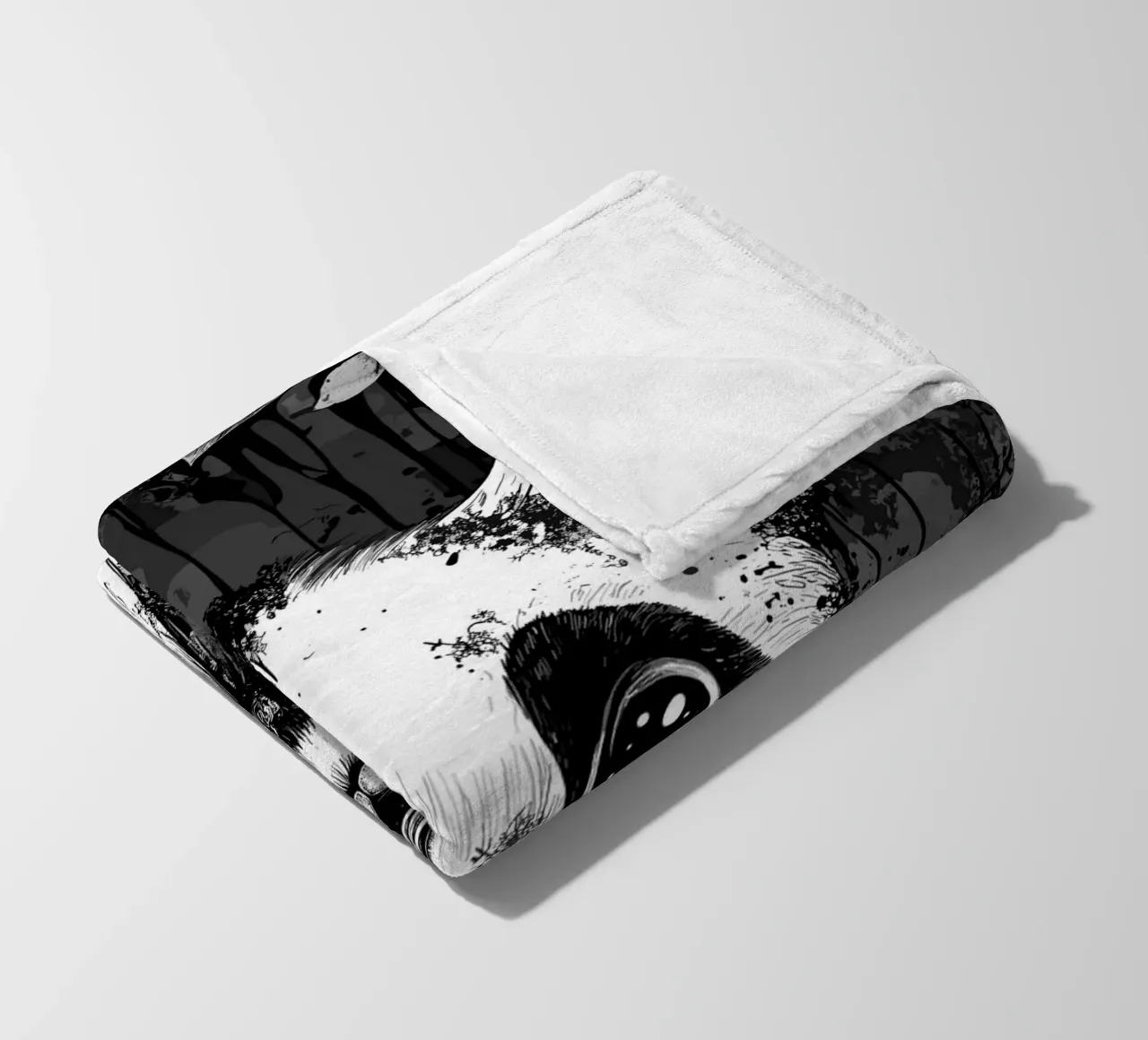 Panda gotico con corna e papillon coperta in pile da pixelbull - medieval art and more