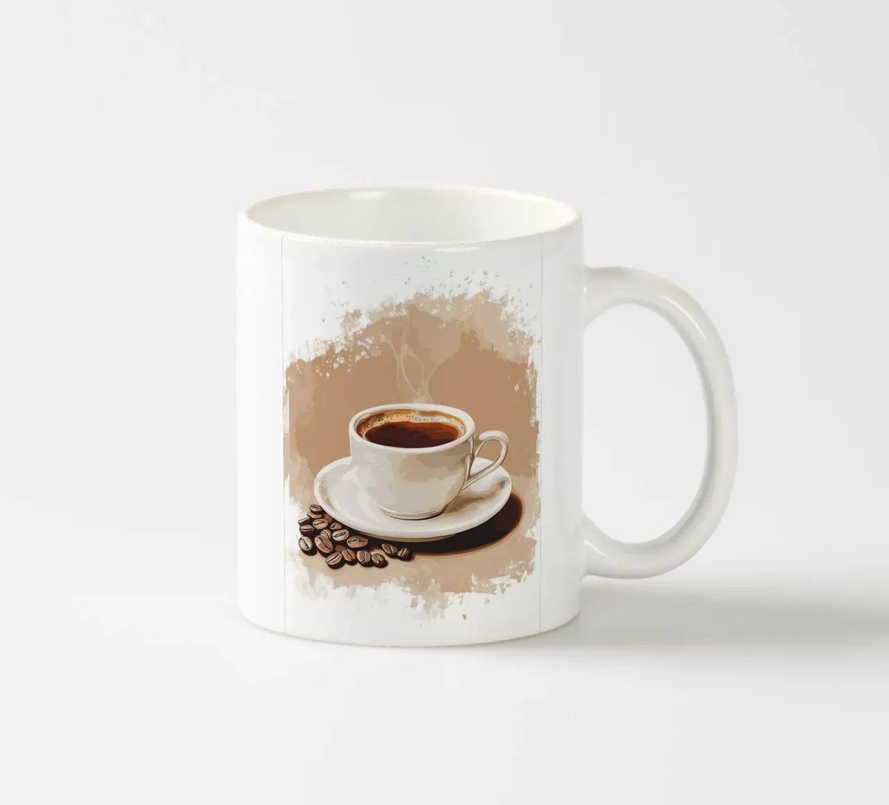 Gusto classico del caffè in grani tazza in ceramica da pixelbull - medieval art and more