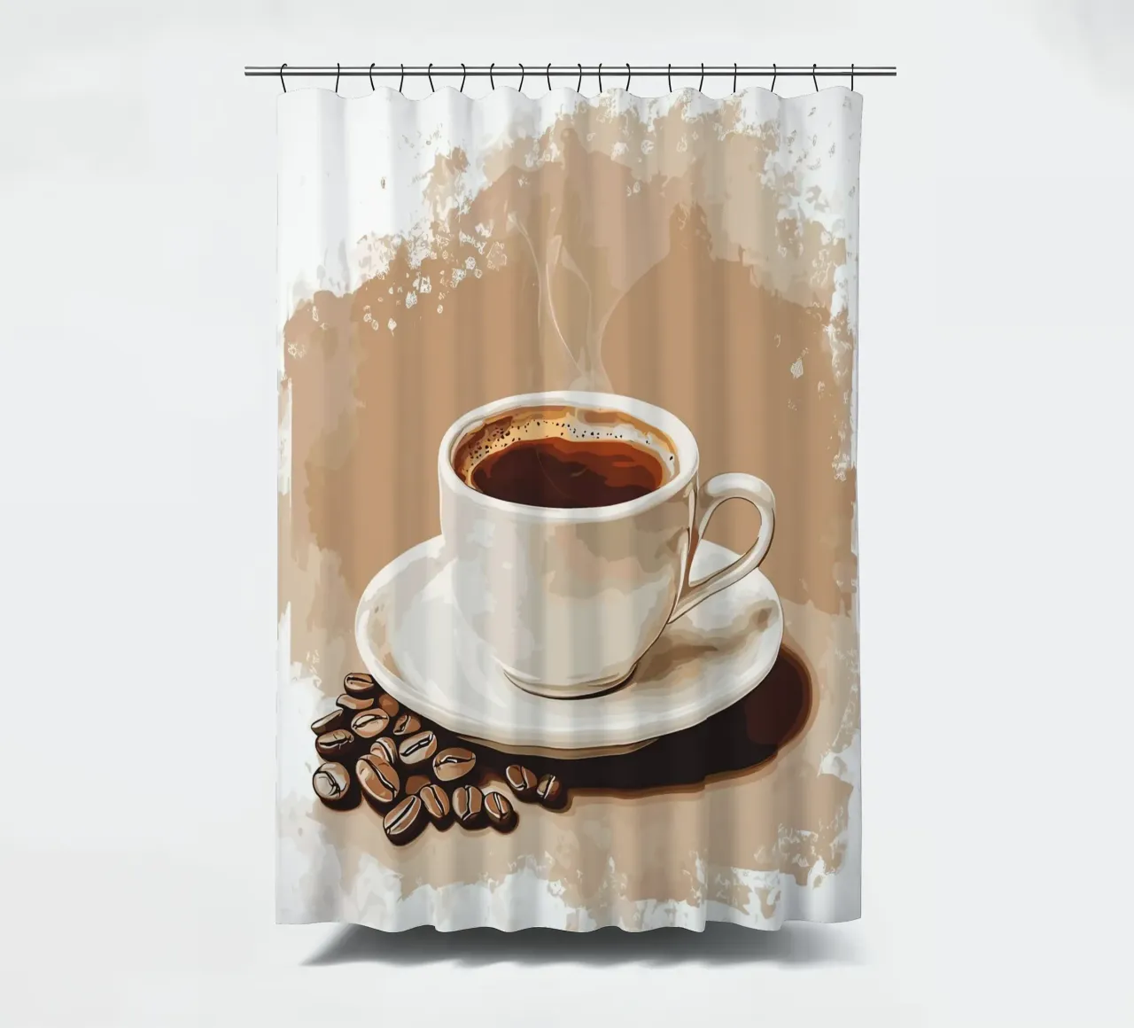 Gusto classico del caffè in grani tenda da doccia da pixelbull - medieval art and more