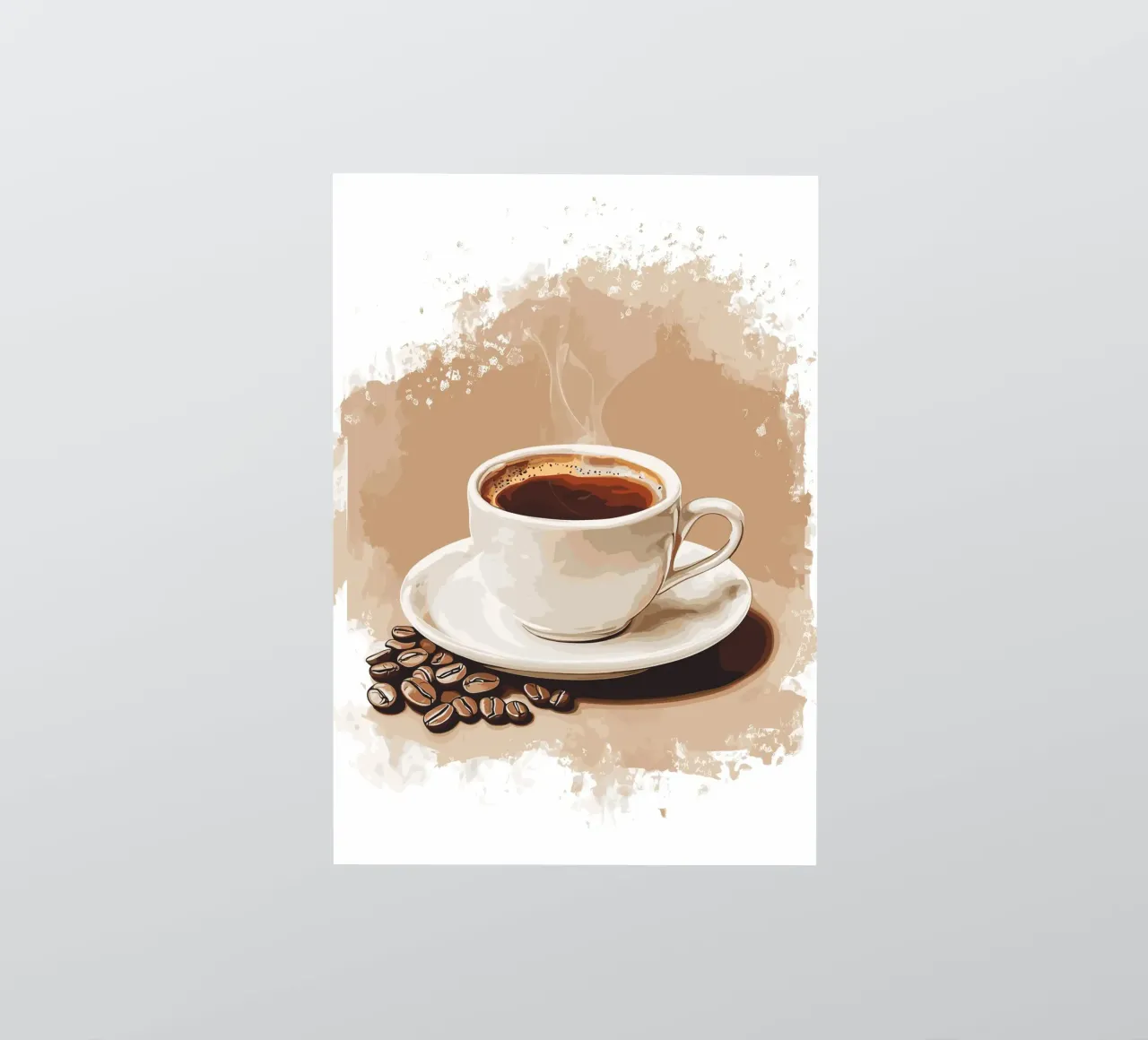 Gusto classico del caffè in grani adesivo da pixelbull - medieval art and more
