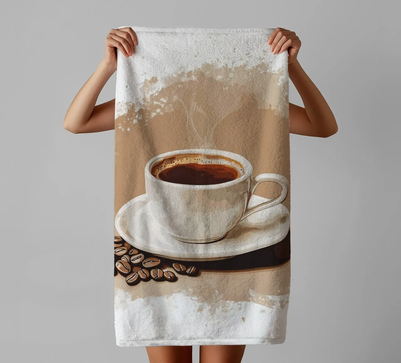 Gusto classico del caffè in grani asciugamano da bagno da pixelbull - medieval art and more