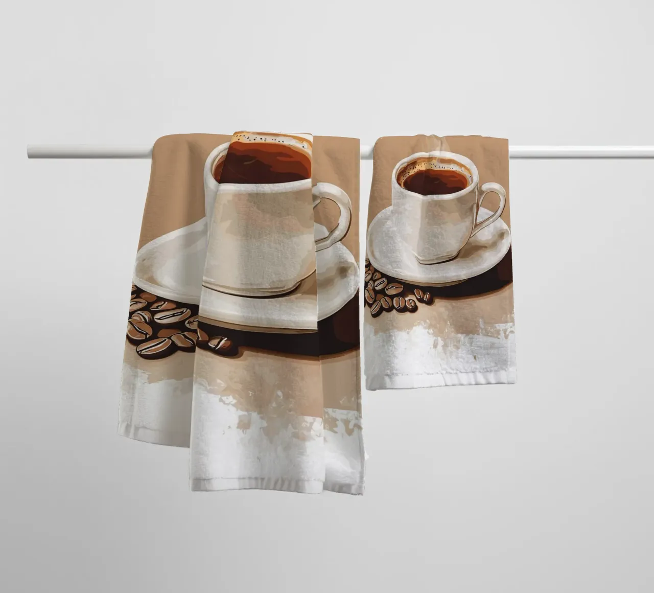 Gusto classico del caffè in grani asciugamano da bagno da pixelbull - medieval art and more