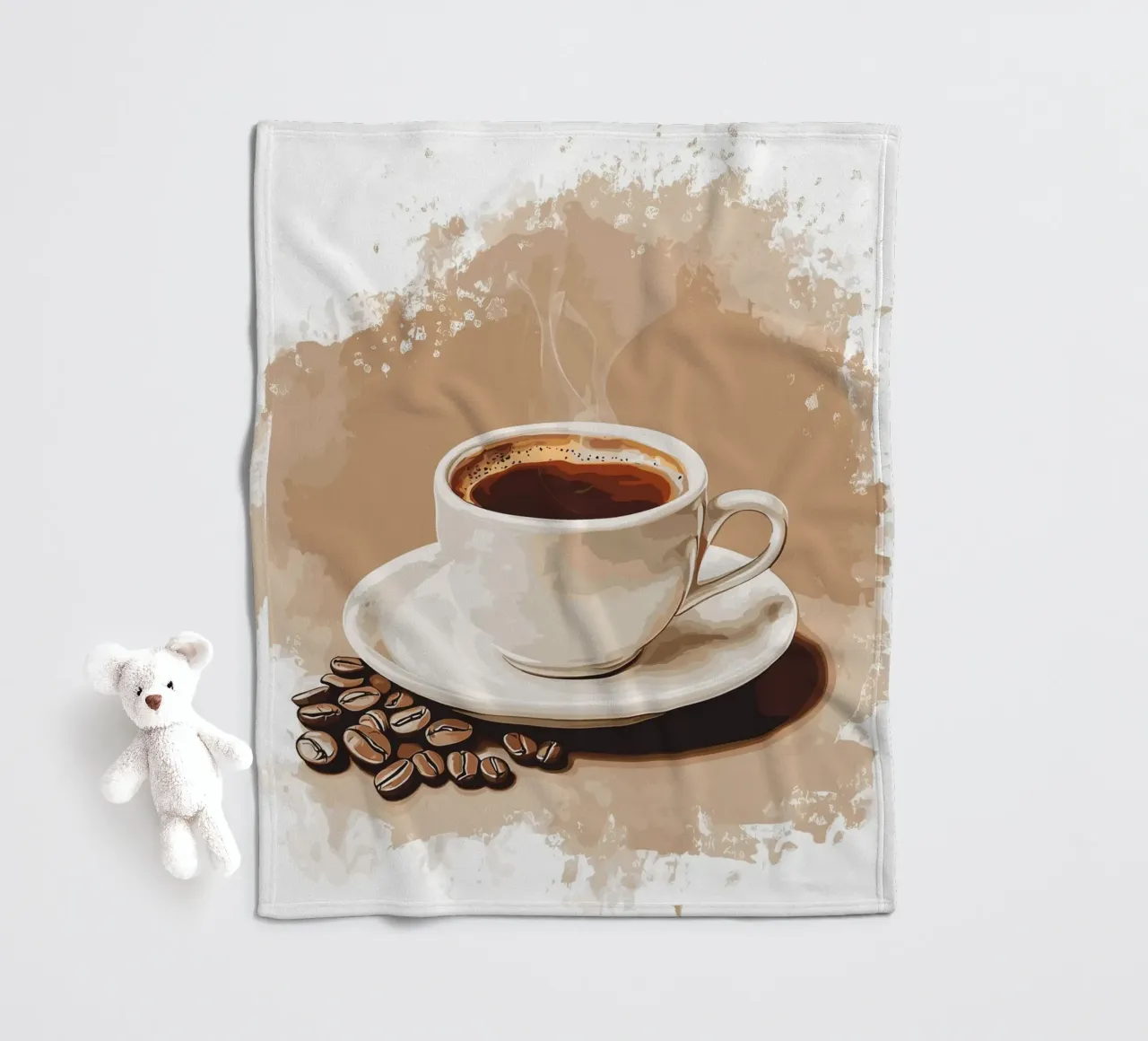 Gusto classico del caffè in grani coperta in pile da pixelbull - medieval art and more