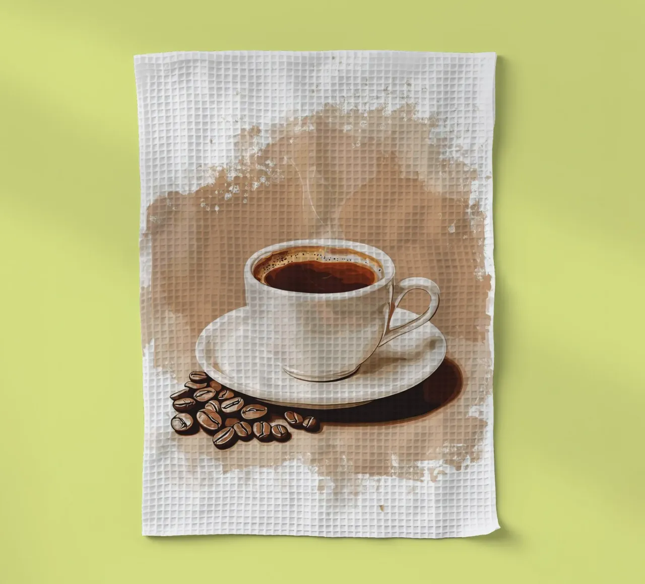 Gusto classico del caffè in grani canovaccio da cucina da pixelbull - medieval art and more