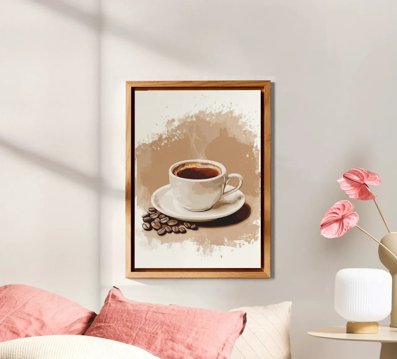 Gusto classico del caffè in grani alluminio dibond da pixelbull - medieval art and more