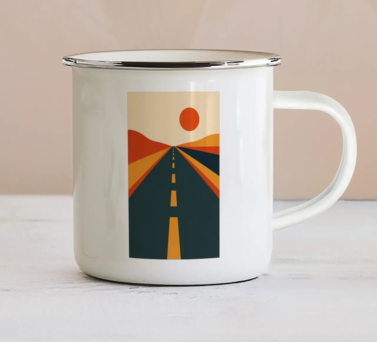In viaggio tazza in smalto da JETLAG | affiches voyage