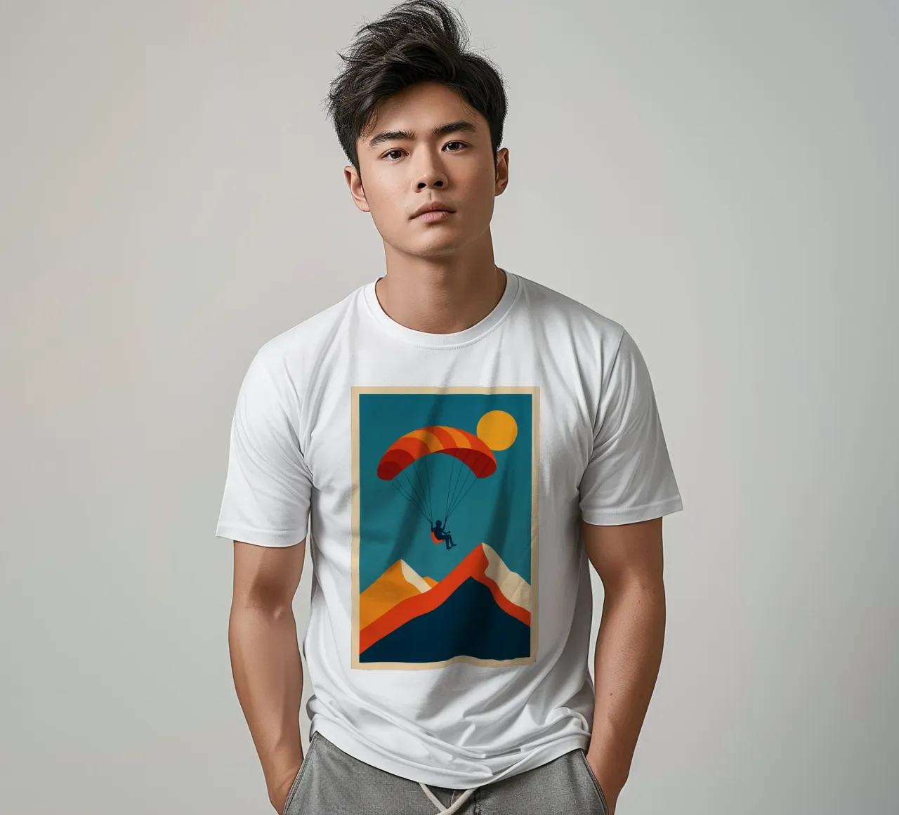 Parapendio in vetta t-shirt da JETLAG | affiches voyage
