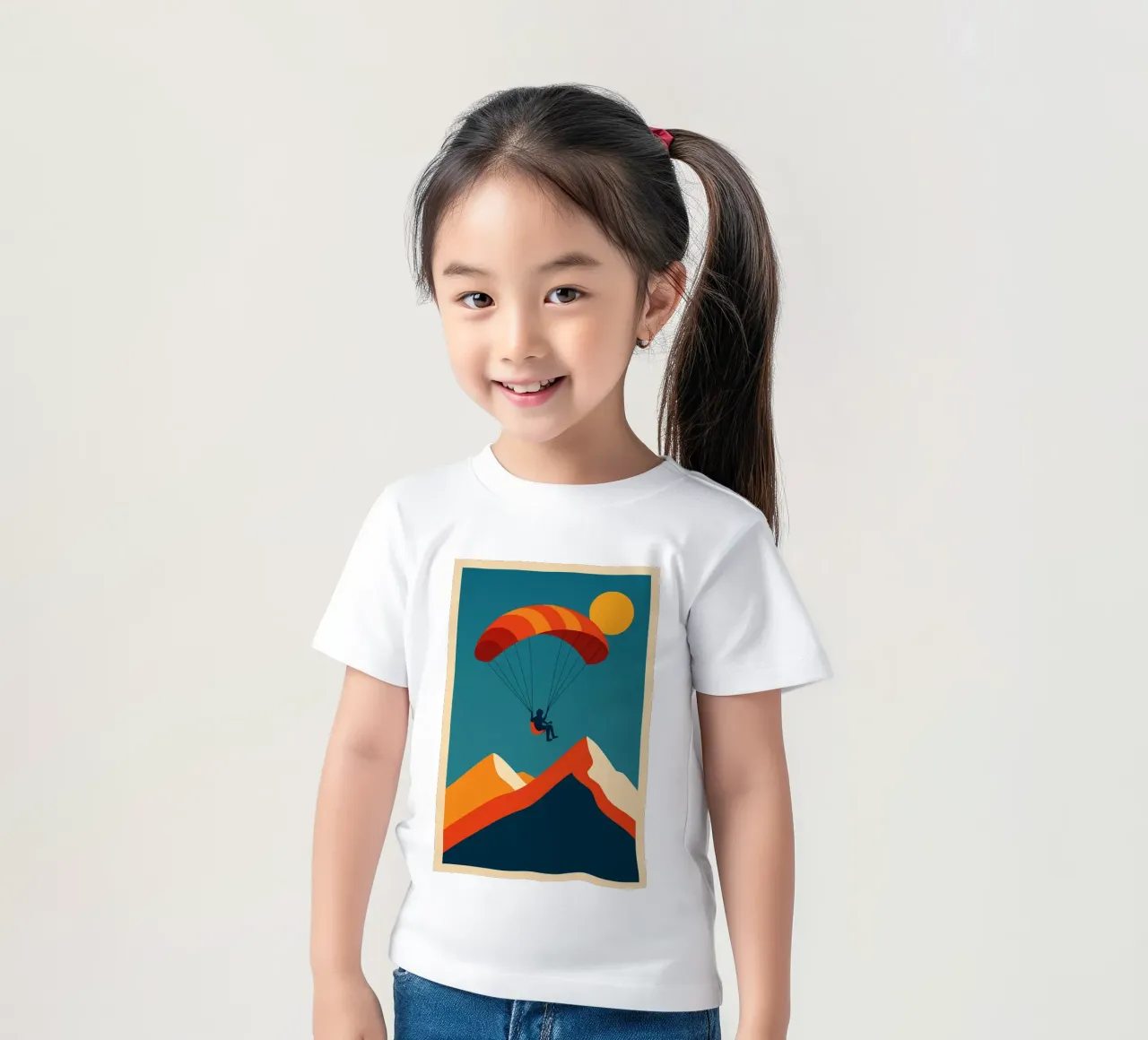 Paragliding at the summit kids t-shirt by JETLAG | affiches voyage