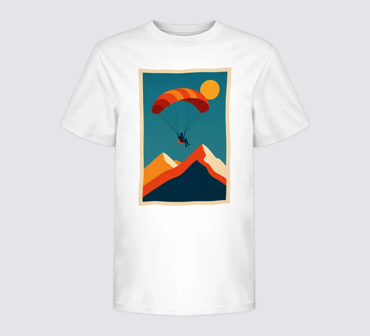 Paragliding at the summit kids t-shirt by JETLAG | affiches voyage