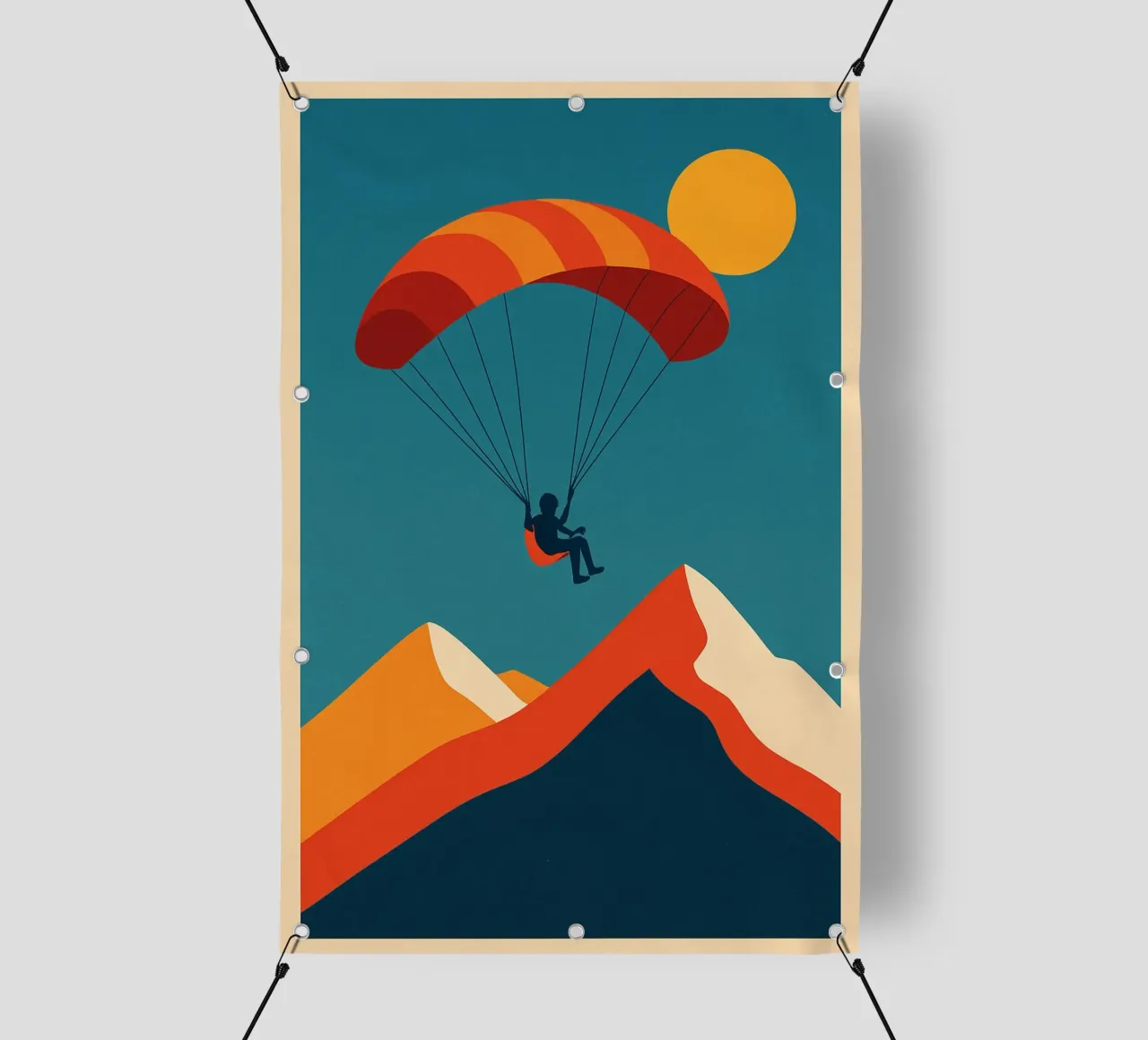 Parapendio in vetta telo in pvc da JETLAG | affiches voyage
