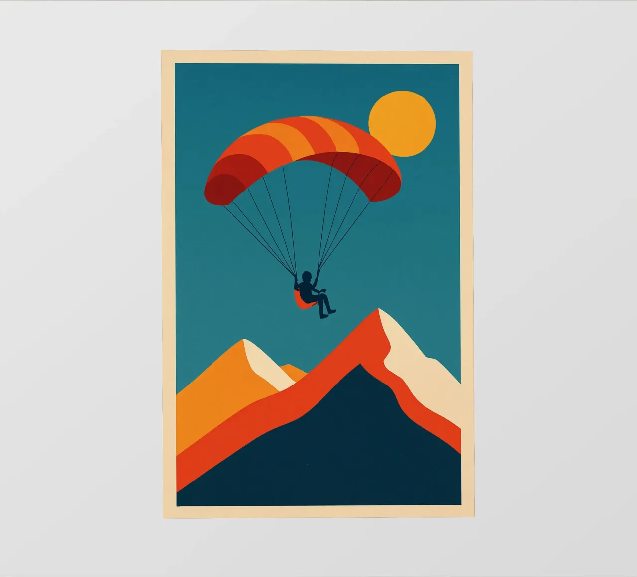 Parapendio in vetta telo in pvc da JETLAG | affiches voyage