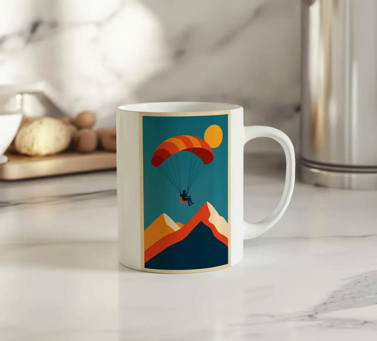Parapendio in vetta tazza in ceramica da JETLAG | affiches voyage