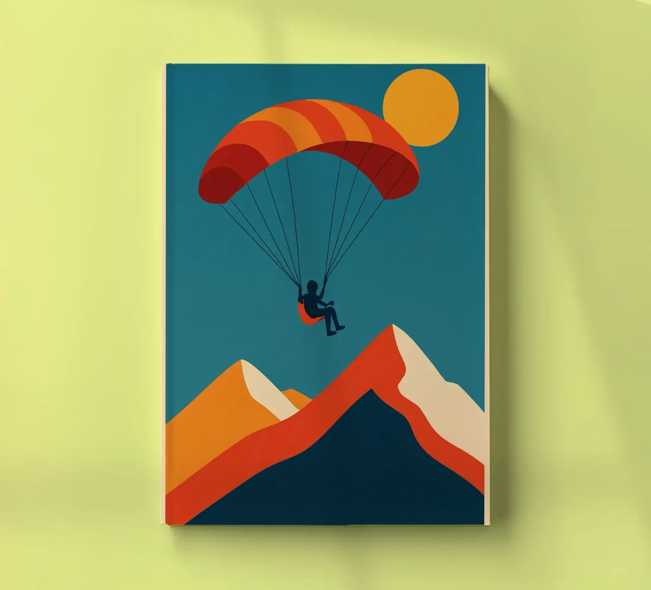 Paragliding at the summit notebook by JETLAG | affiches voyage