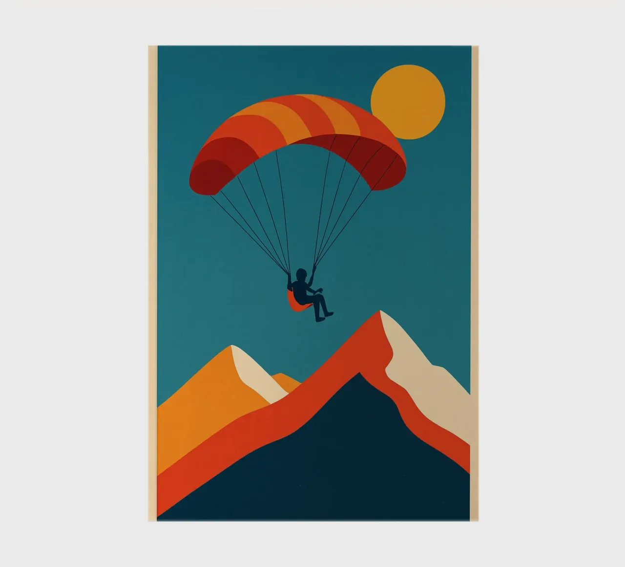 Paragliding at the summit notebook by JETLAG | affiches voyage