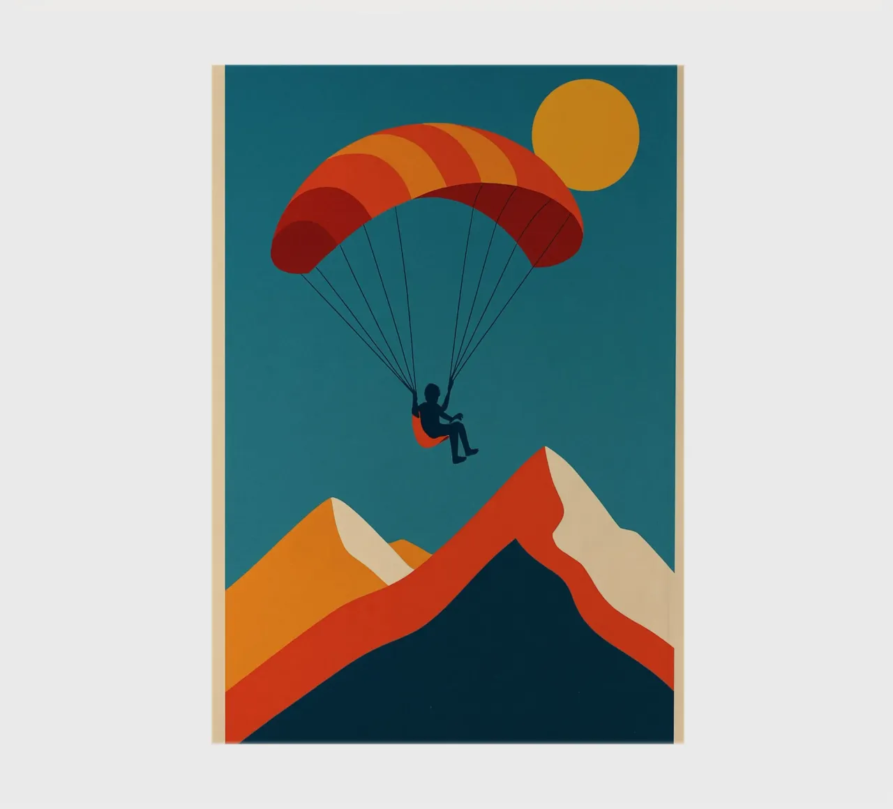 Paragliding at the summit notebook by JETLAG | affiches voyage