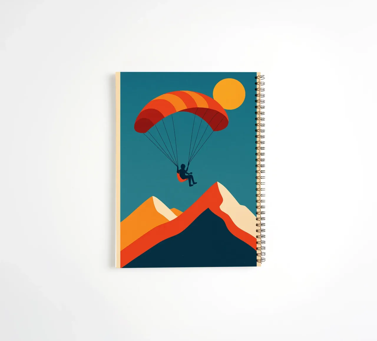 Paragliding at the summit spiral notebook by JETLAG | affiches voyage