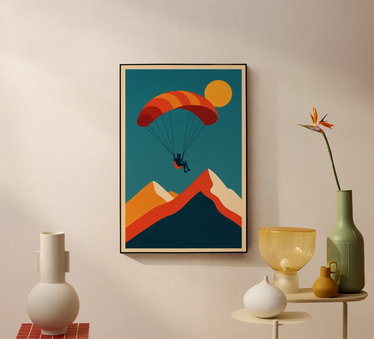 Parapendio in vetta plexiglass da JETLAG | affiches voyage