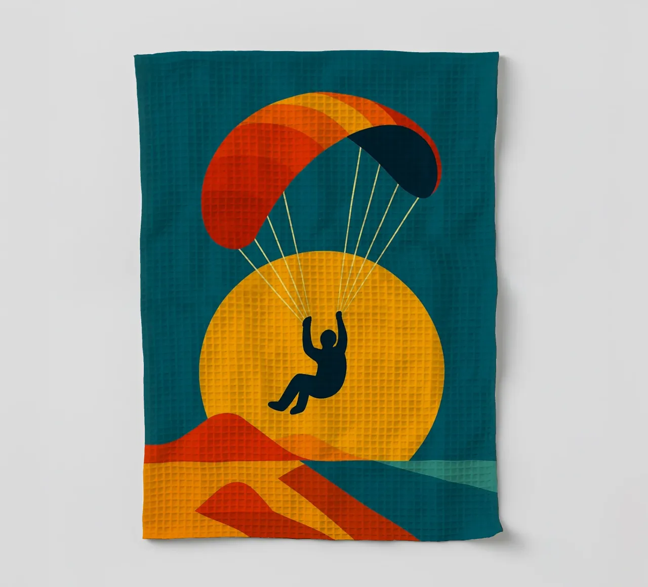 Parapendio al tramonto canovaccio da cucina da JETLAG | affiches voyage