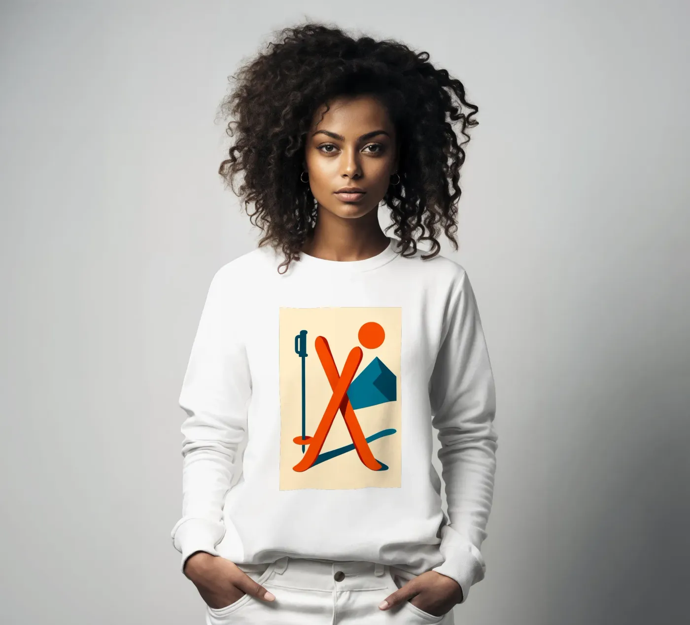 Ski minimal felpa da JETLAG | affiches voyage