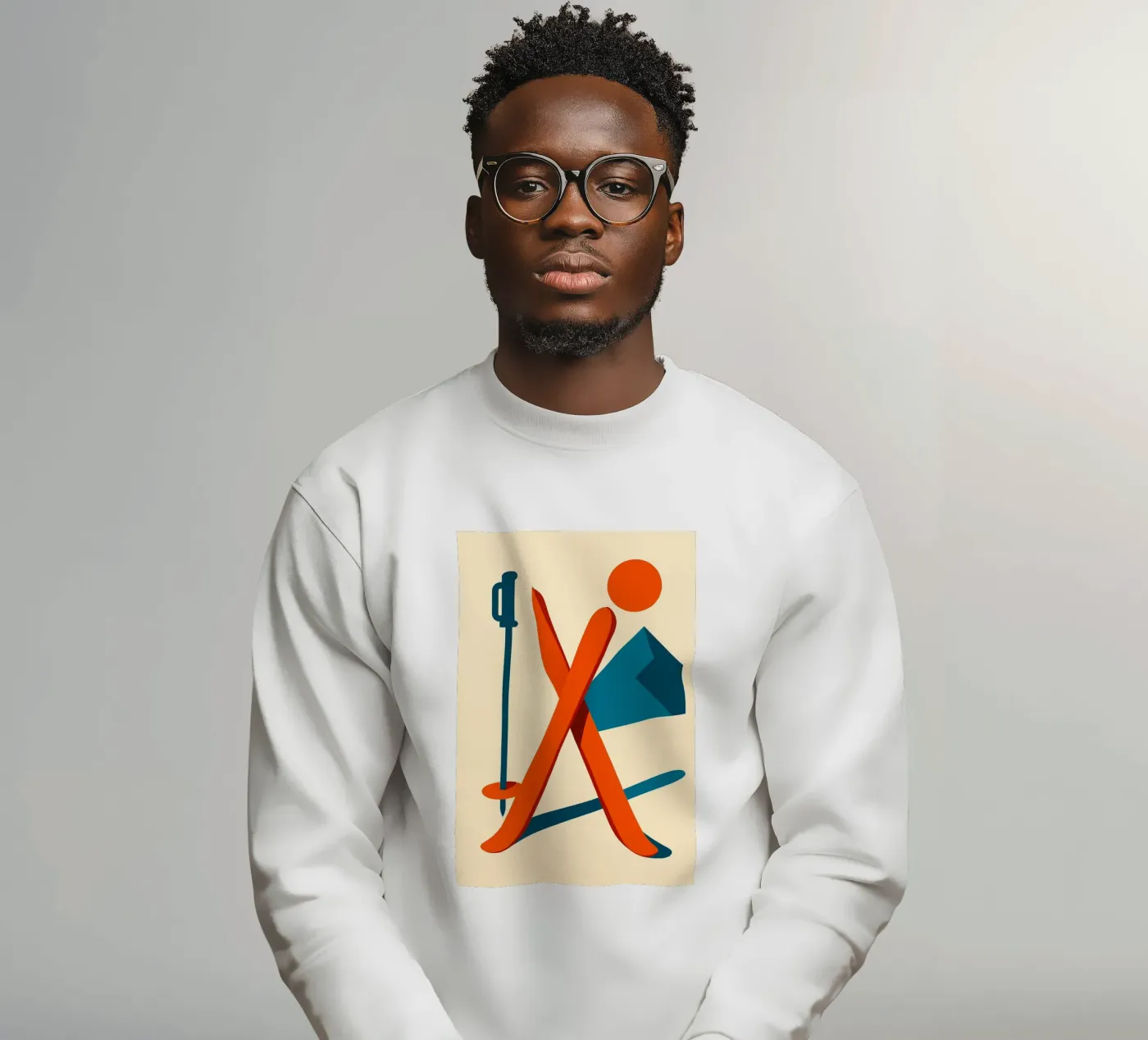 Ski minimal felpa da JETLAG | affiches voyage