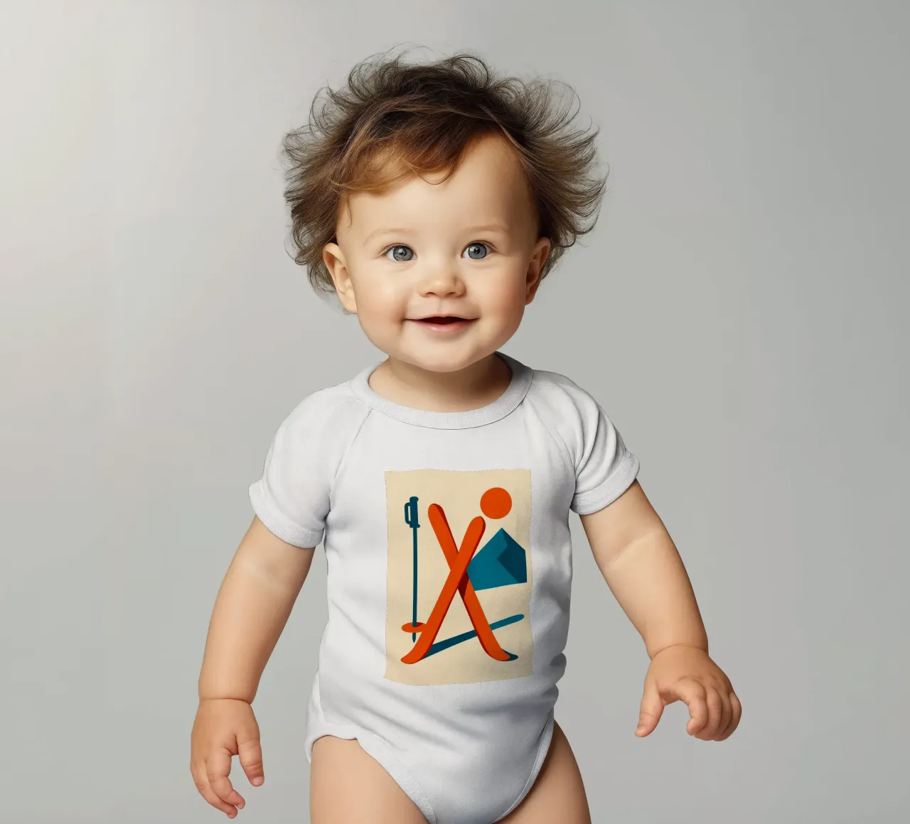 Sci minimo body neonato maniche corte da JETLAG | affiches voyage