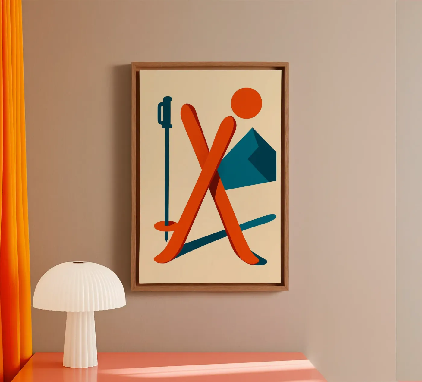 Ski minimal tela da JETLAG | affiches voyage
