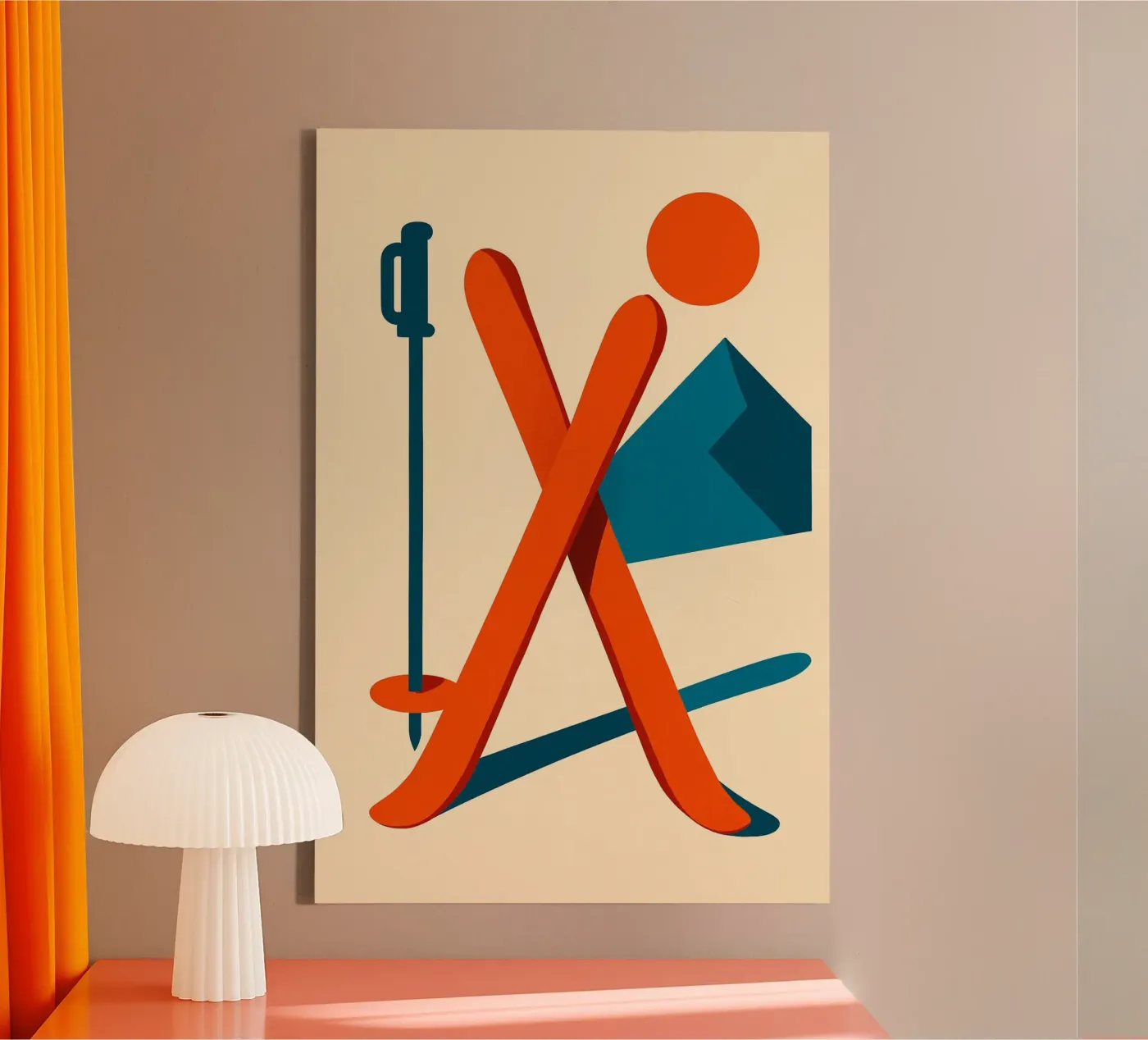 Ski minimal tela da JETLAG | affiches voyage