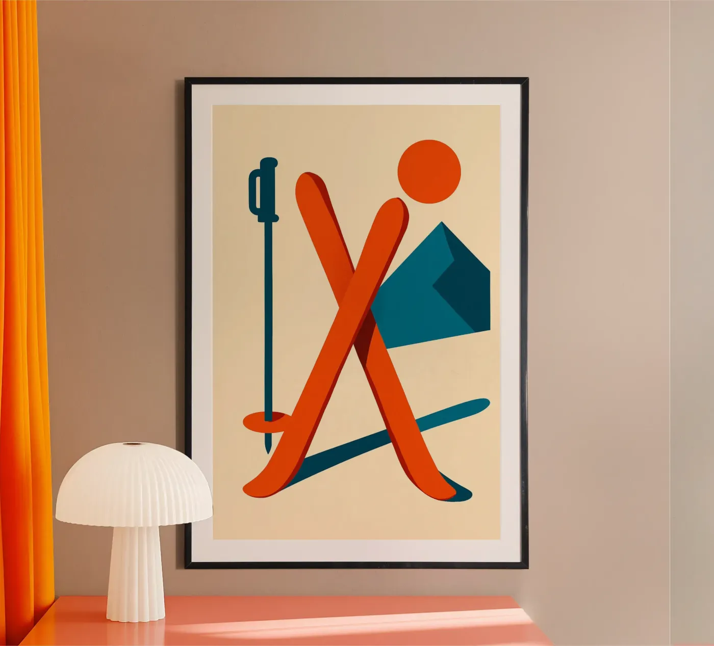 Ski minimal poster da JETLAG | affiches voyage
