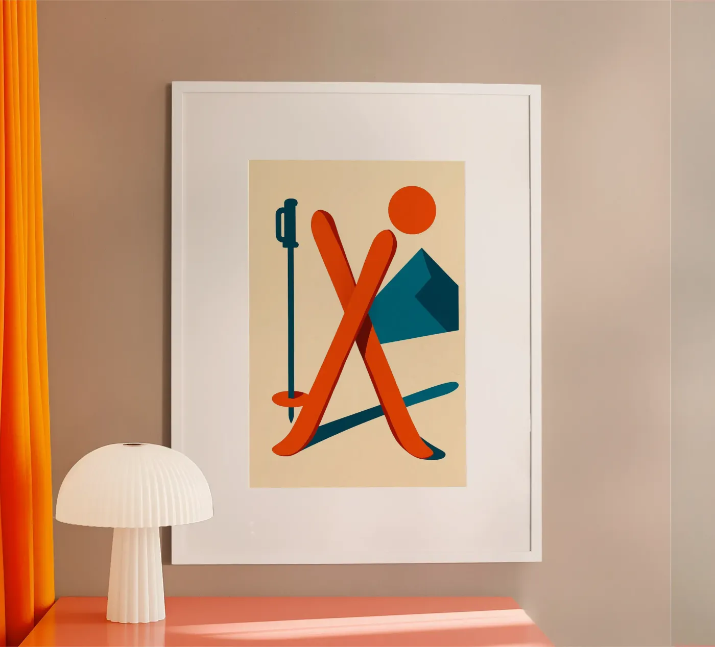 Ski minimal poster da JETLAG | affiches voyage