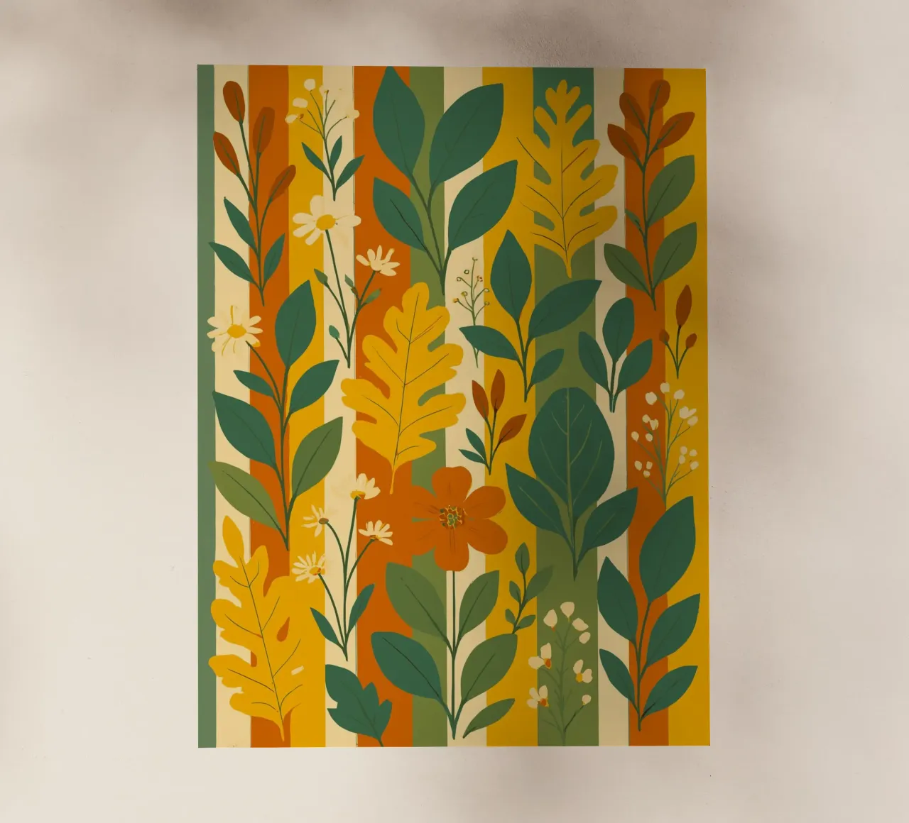 Foglie e fiori su strisce pellicola backlit da My Home Private Design
