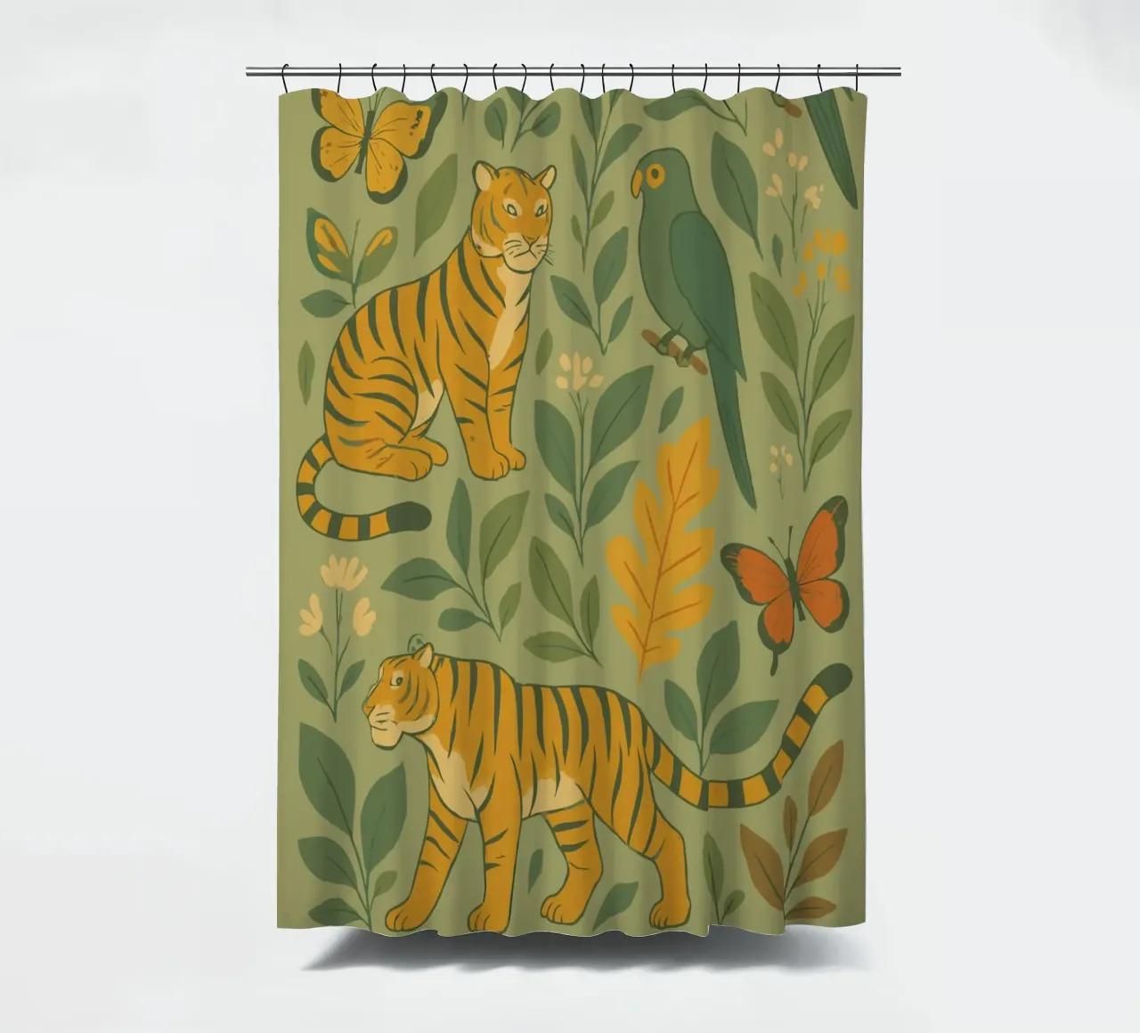 tijgers in de jungle douchegordijn van My Home Private Design