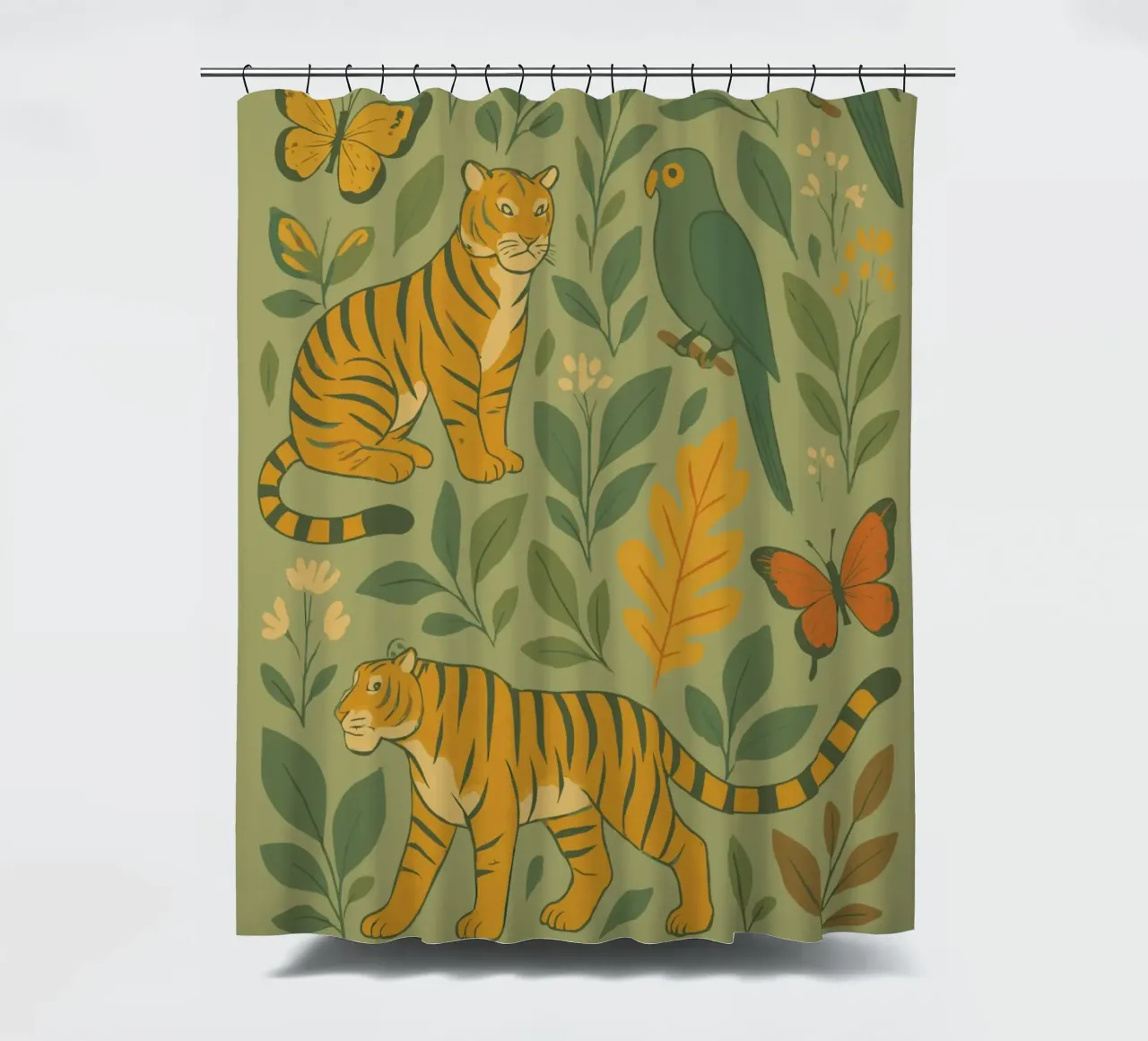 tijgers in de jungle douchegordijn van My Home Private Design