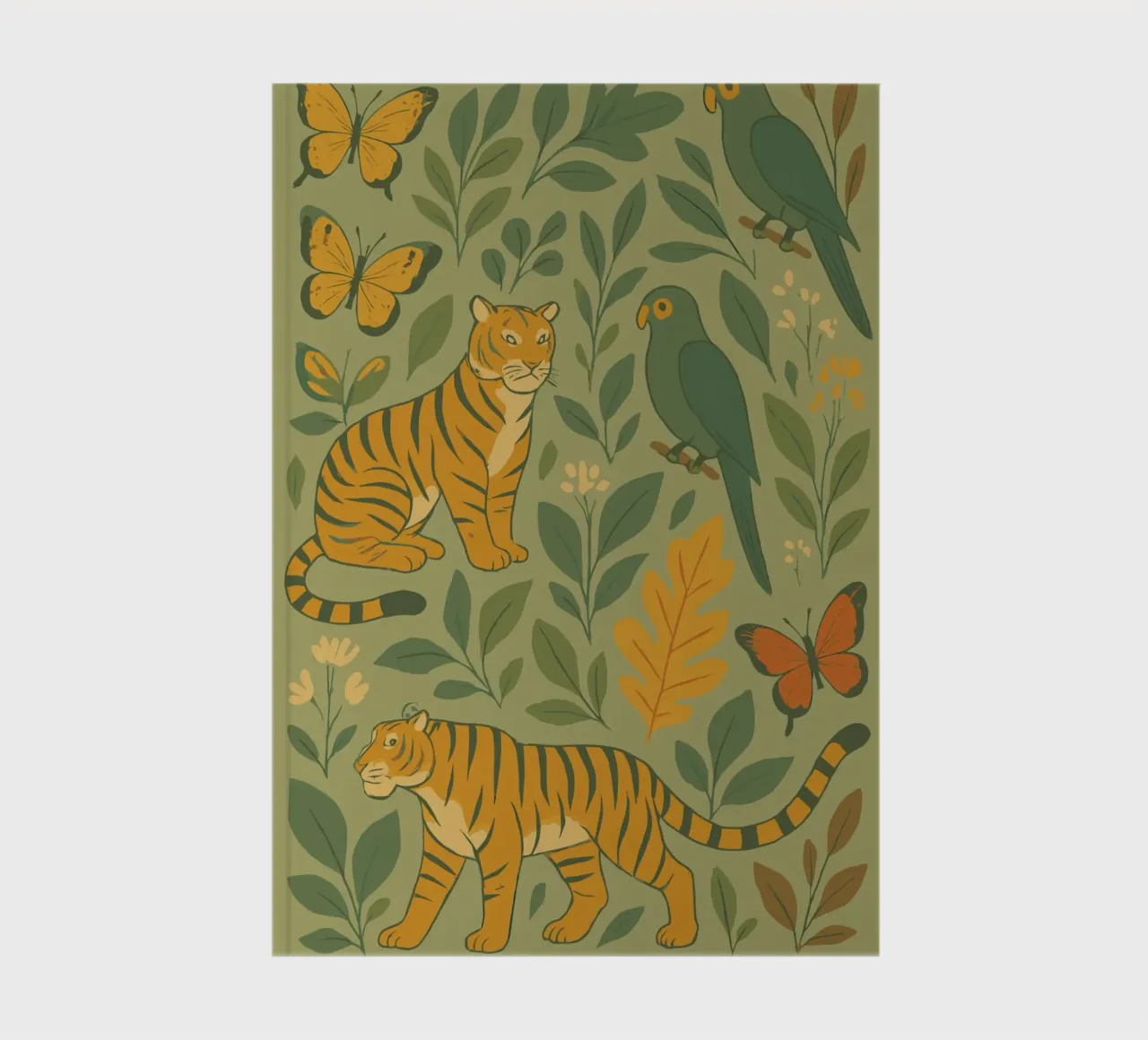tigers in the jungle notebook by My Home Private Design
