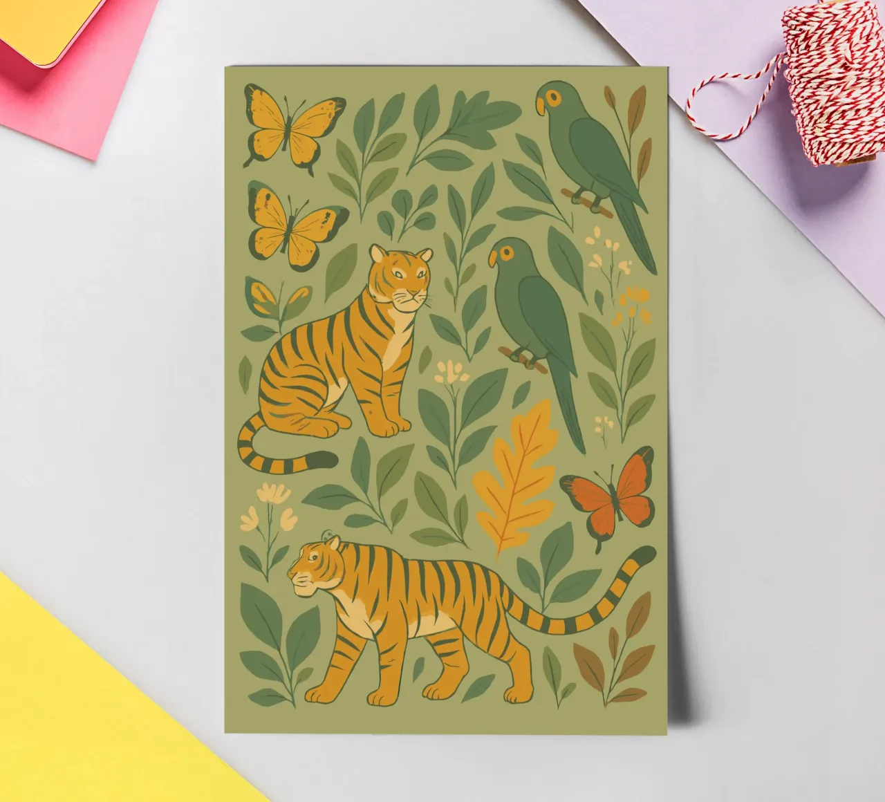 tigers in the jungle sticker sheet by My Home Private Design