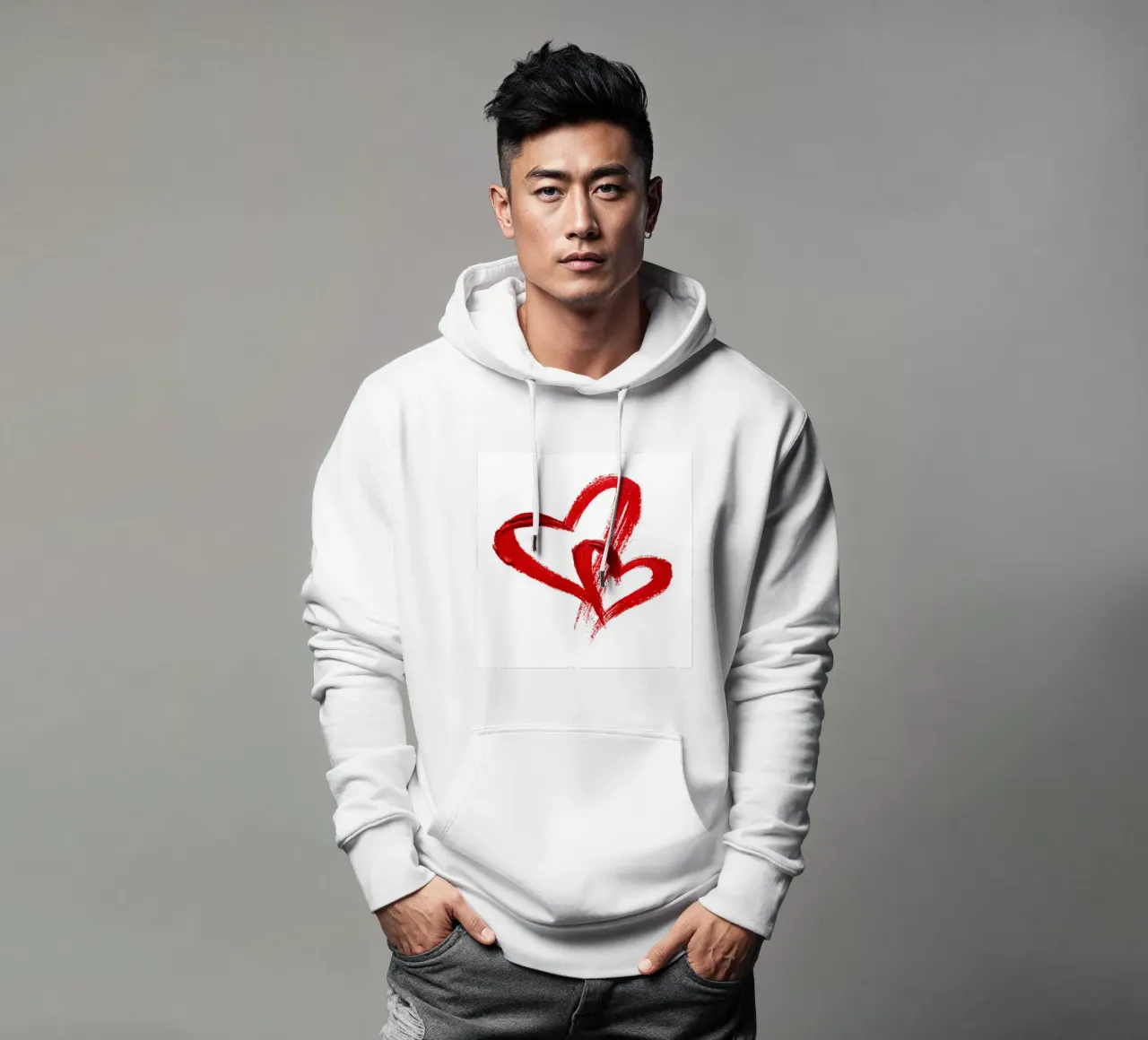 Amore semplice felpa con cappuccio da Motivate-Today