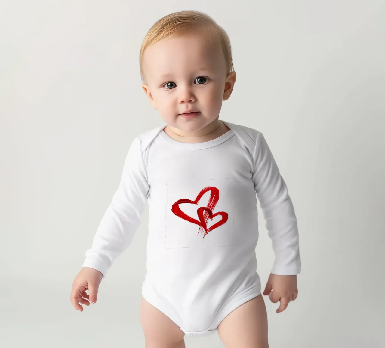 Amore semplice body neonato maniche lunghe da Motivate-Today