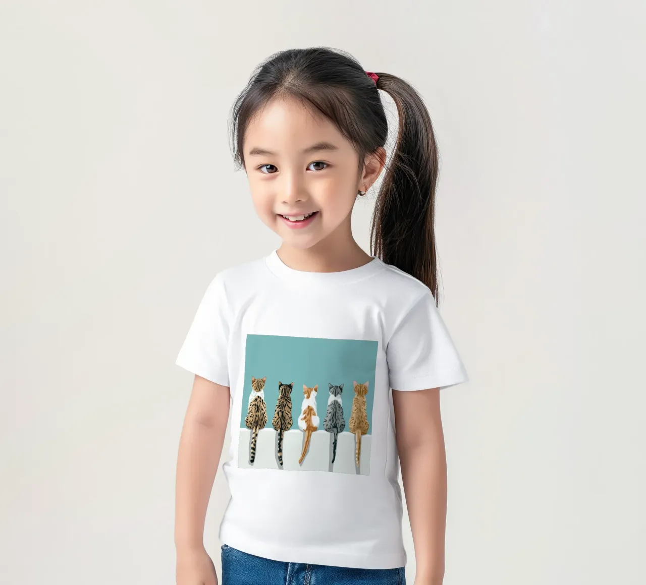 Cats are waiting on the wall kids t-shirt by Motivate-Today