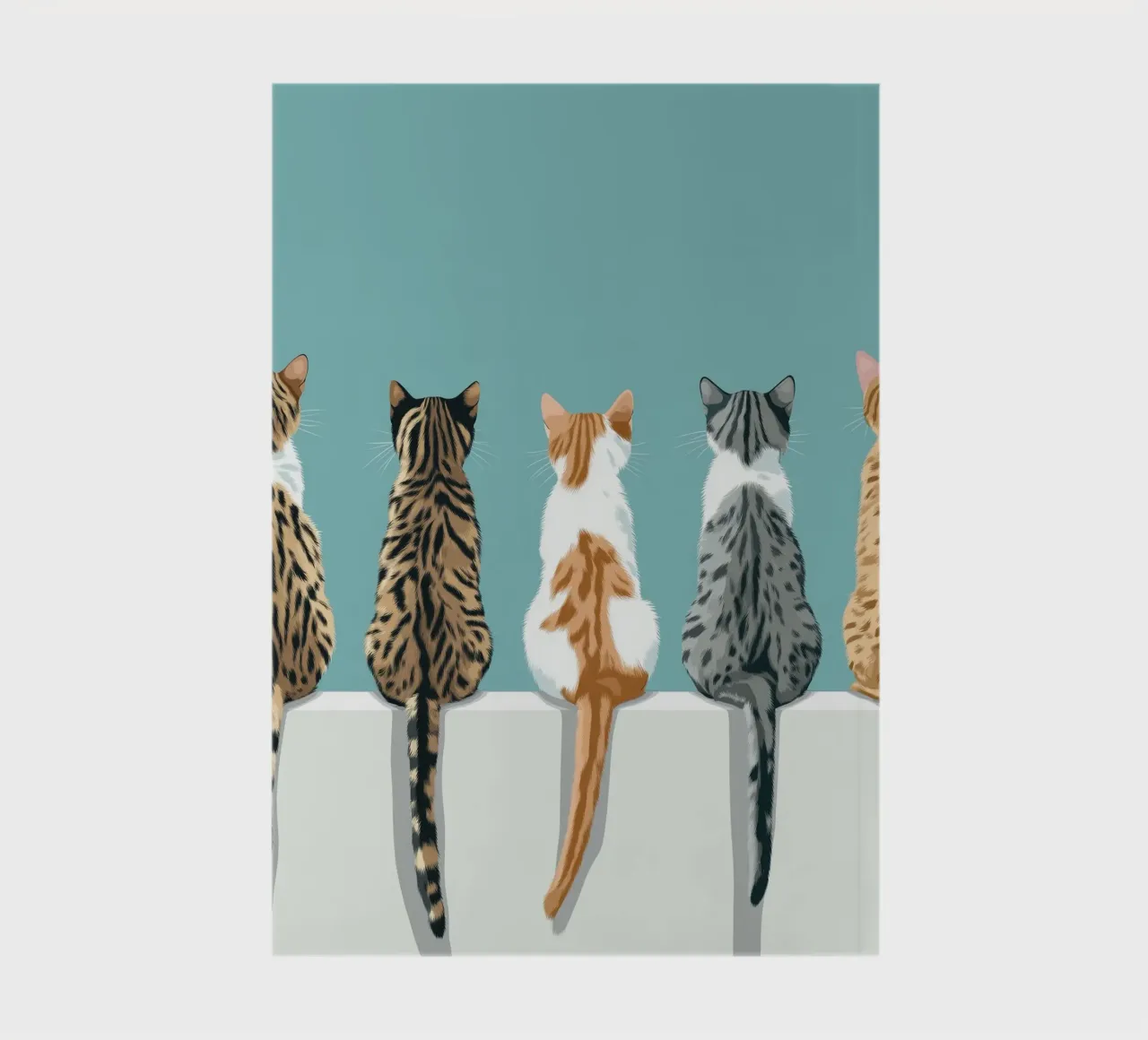 Cats are waiting on the wall notebook by Motivate-Today