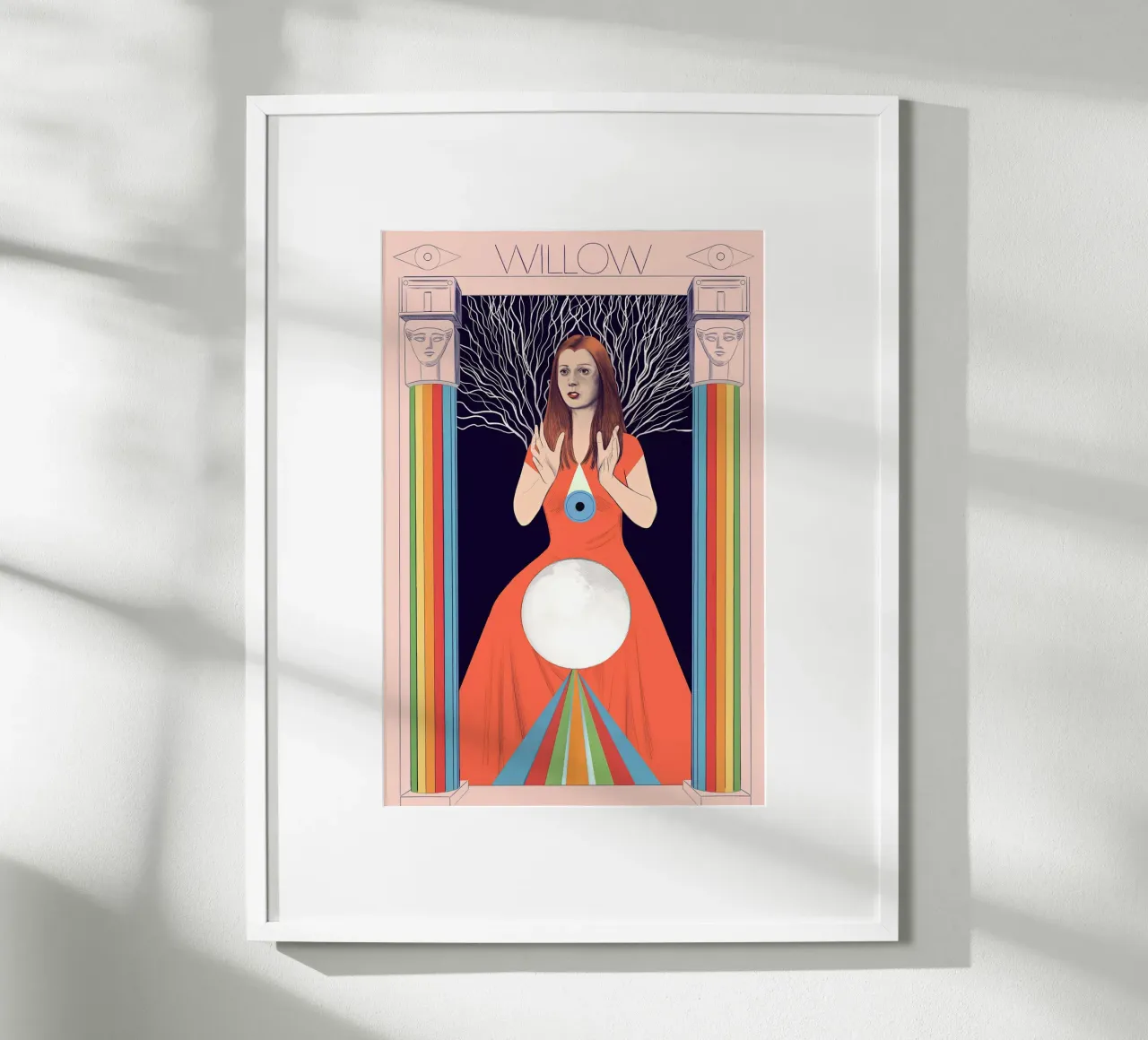 Ritratto di donna Willow - Silja Goetz poster con telaio in alluminio da Monillustrations