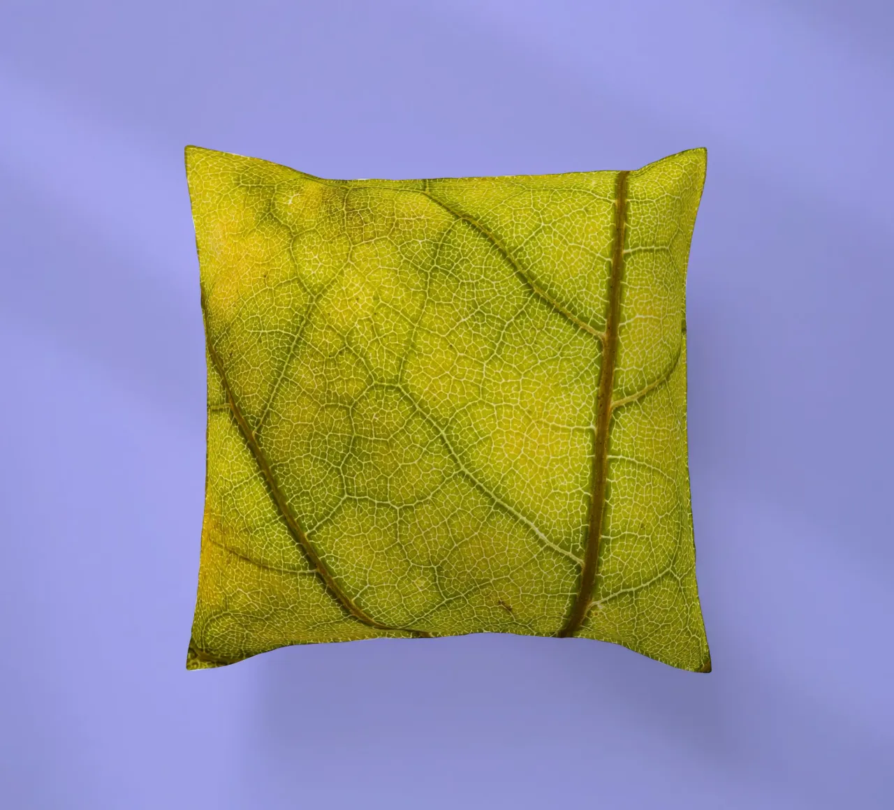Herbstliches Blatt mit filigranem Adergeflecht cuscino da Bilderwelt - Kunst für die Wand