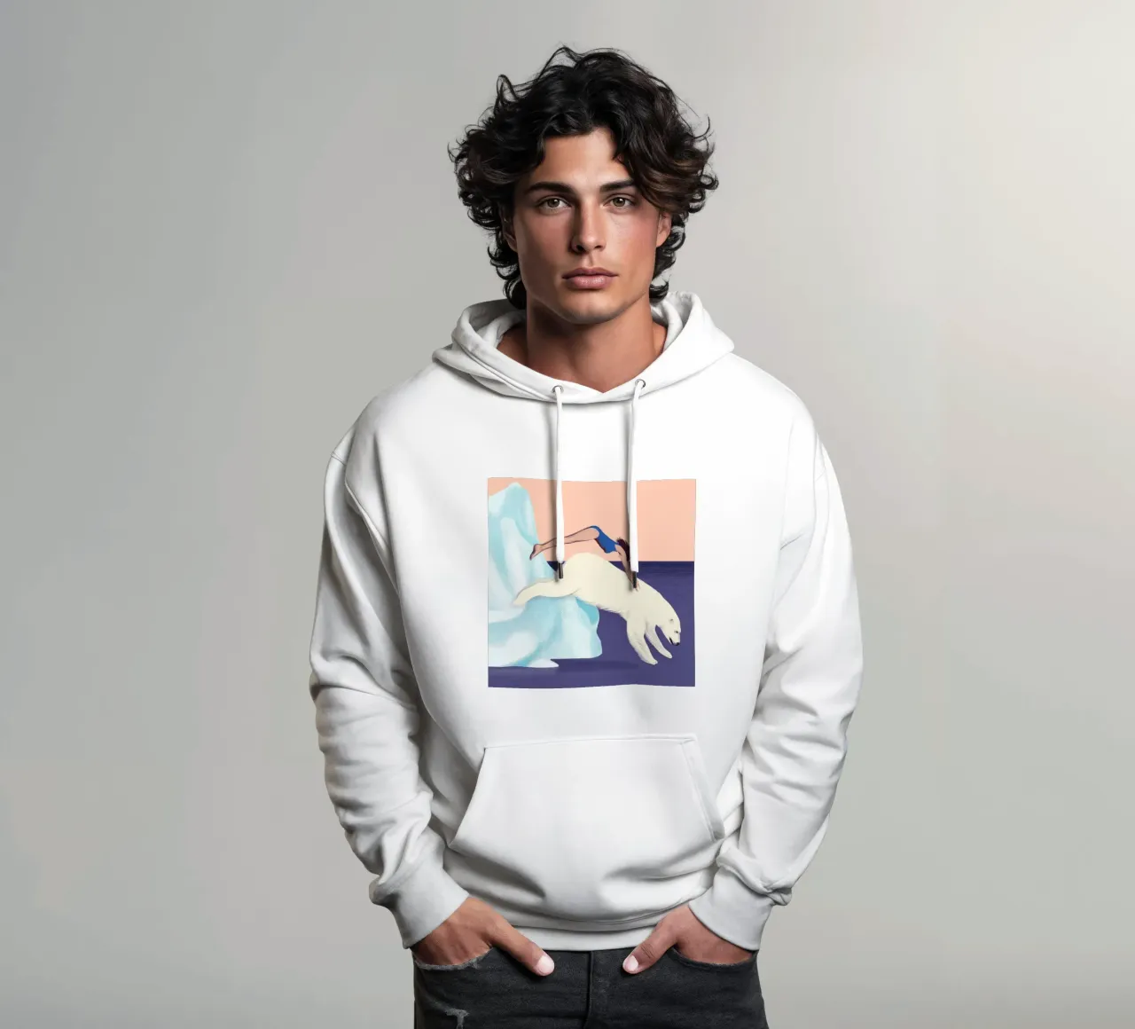 Saltare in acqua - Silja Goetz felpa con cappuccio da Monillustrations