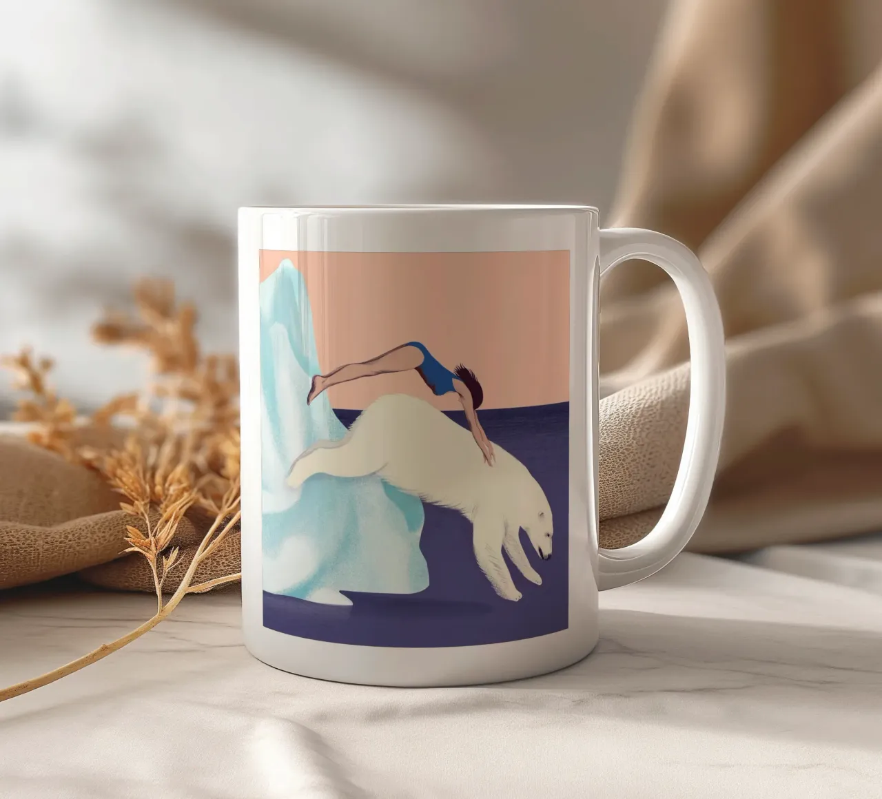 Saltare in acqua - Silja Goetz tazza in ceramica da Monillustrations